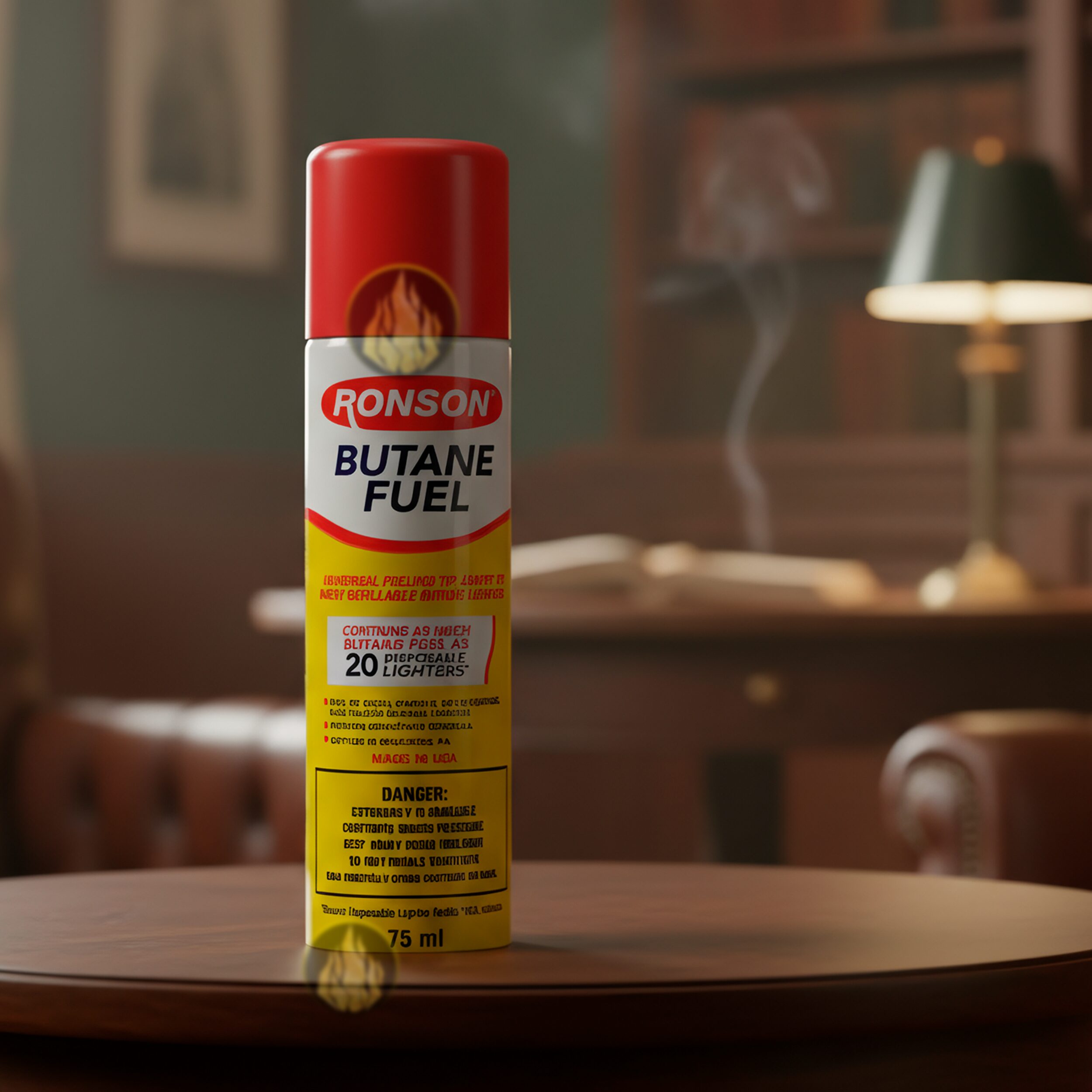 Lata Ronson Gas Butano de 75 ml marca Ronson para recargar encendedores de gas, compatible con Clipper y Zippo, incluye adaptador. MRO-99142