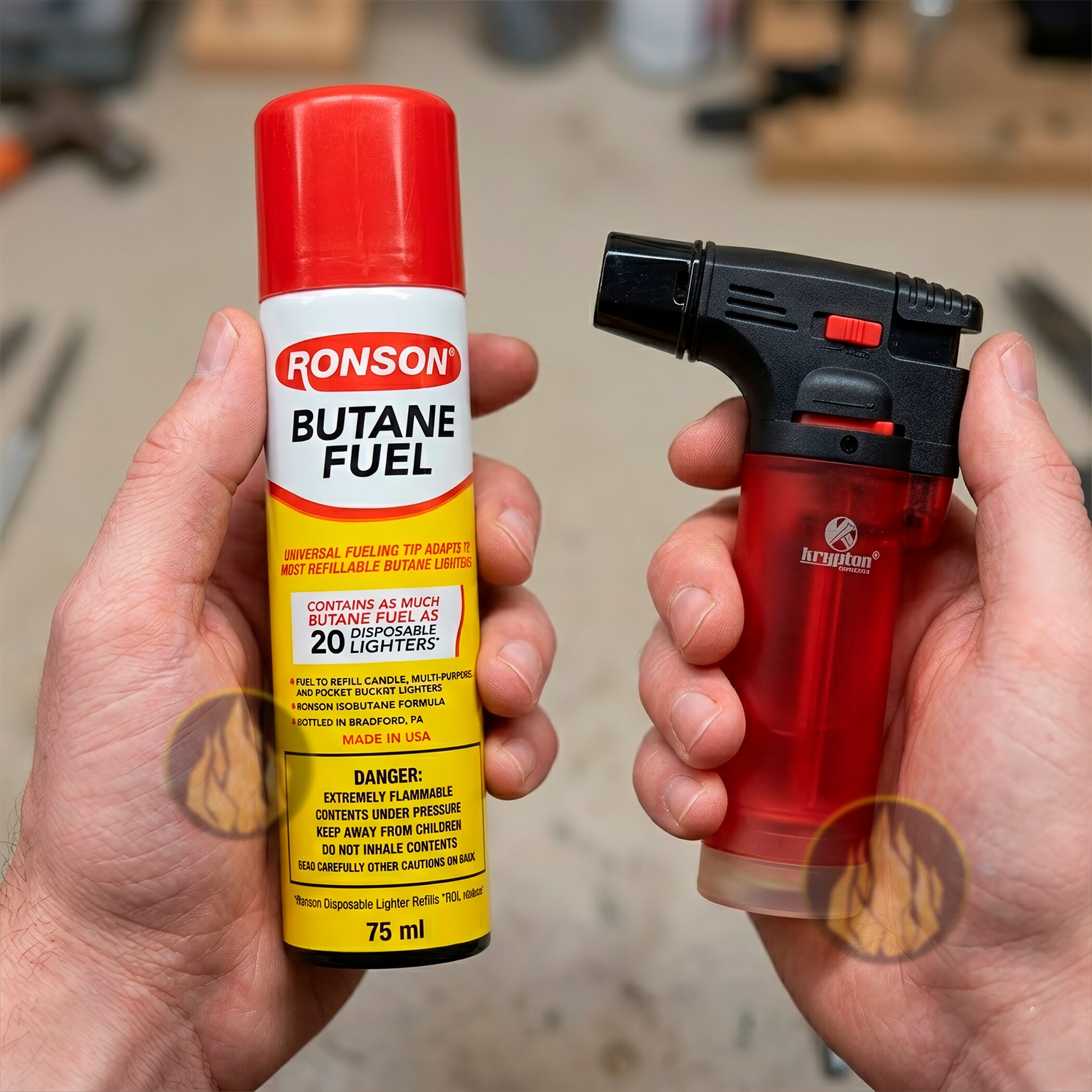 Lata Ronson Gas Butano de 75 ml marca Ronson para recargar encendedores de gas, compatible con Clipper y Zippo, incluye adaptador. MRO-99142