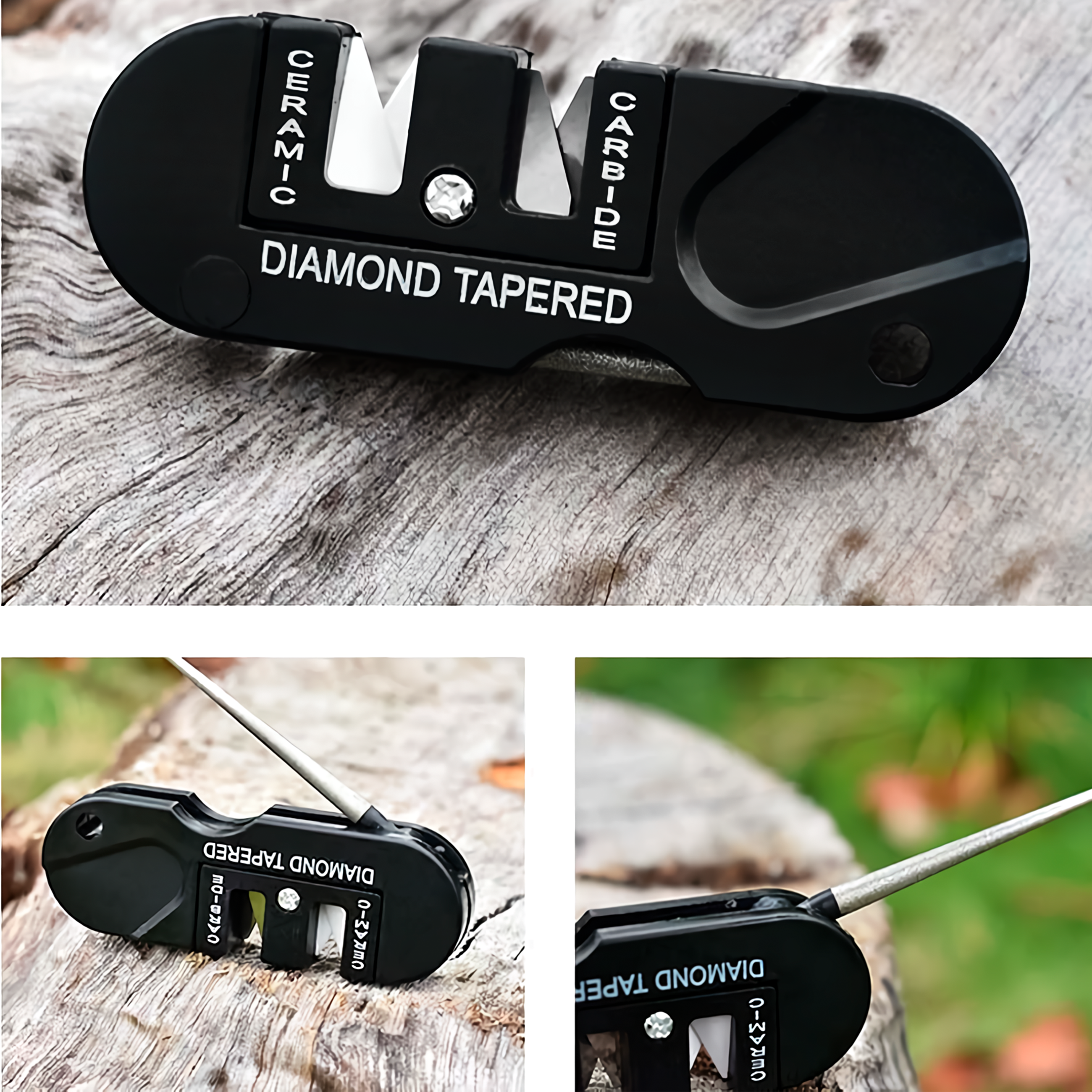 Afilador Navajas Y Cuchillos Ceramica Mini Pesca 3 En 1 - Image 4