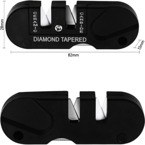 Afilador Navajas Y Cuchillos marca no especificada mini 3 en 1 con limas de tungsteno y cerámica para cocina pesca caza y uso diario AF3