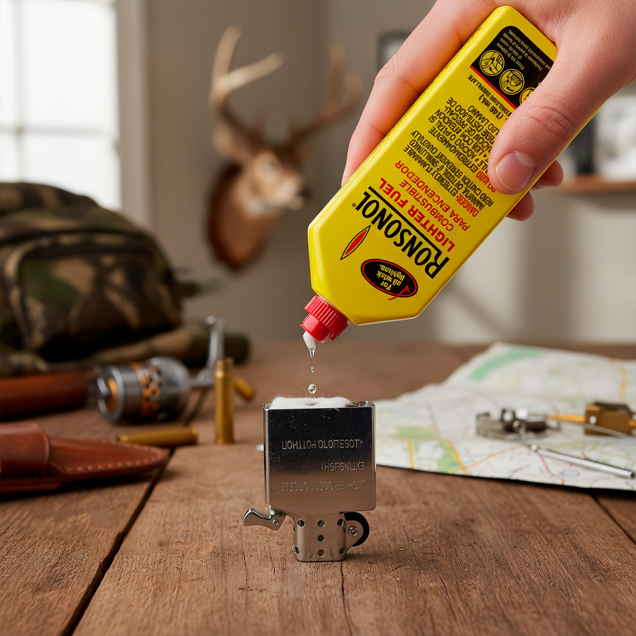 Combustible Ronsonol Zippo 148 ml para encendedores de mecha marca Zippo y Ronsonol encendido rápido fuego limpio poco olor lata metálica premium Made in USA MRO-99061-C24