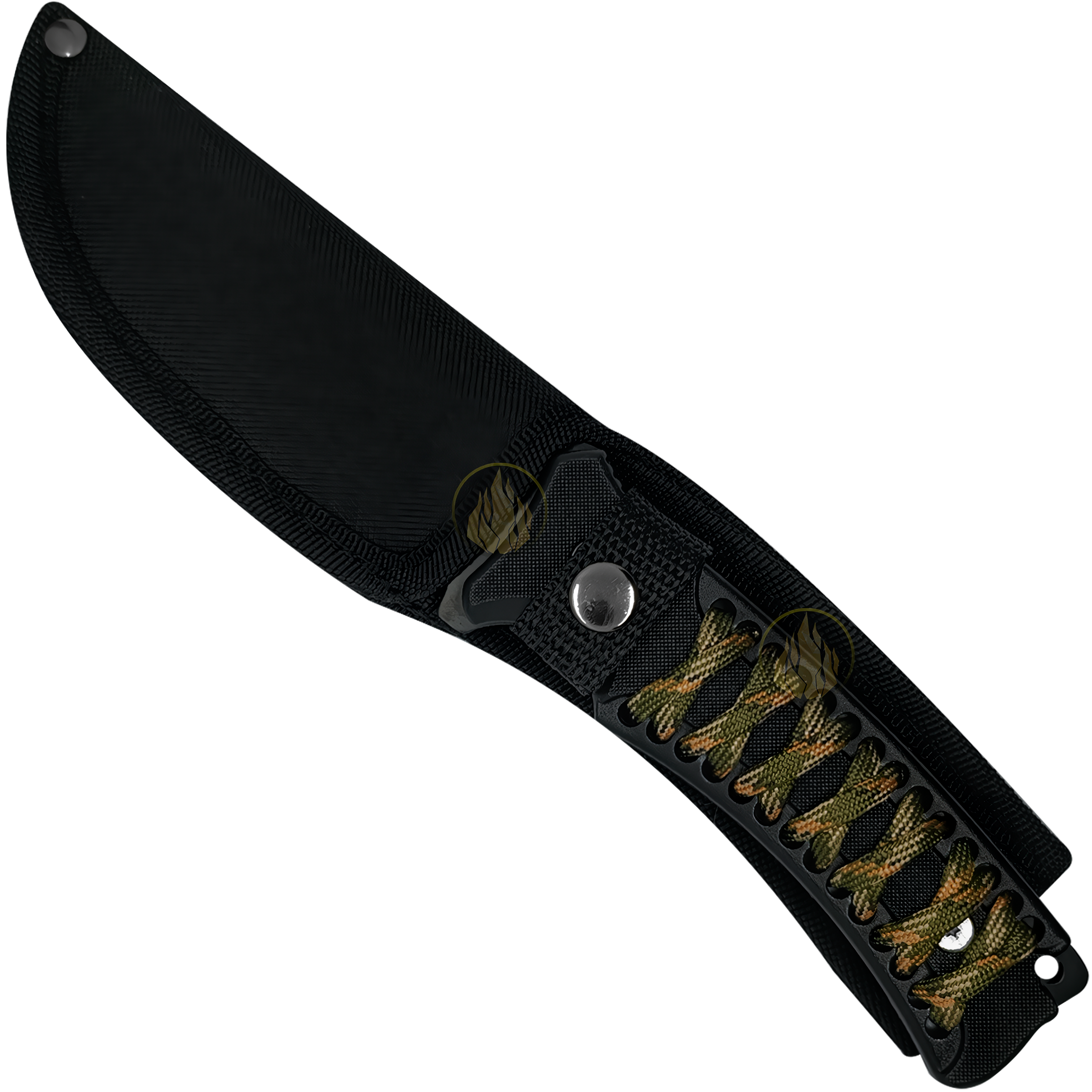 Cuchillo Caza Táctico con Funda marca Lion Tools acero inoxidable 420 hoja afilada con gancho para desollar mango ergonómico funda nylon para cinturón uso caza campismo supervivencia 9420