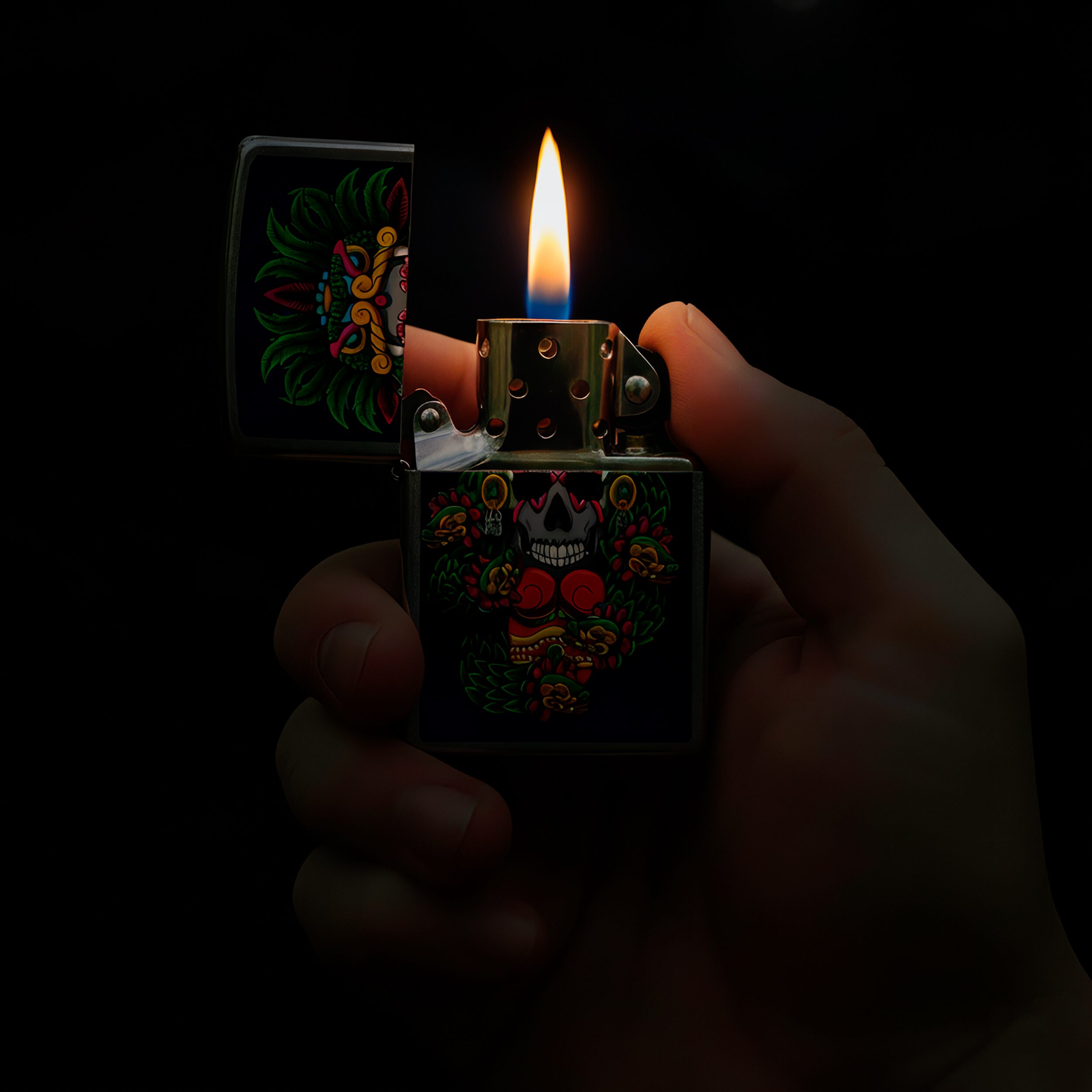 Encendedor Zippo Creadora de Estrellas Diseña Tu México modelo MZ207-MEX24 marca Zippo, diseño original a prueba de viento, fabricado en USA con caja ecológica.
