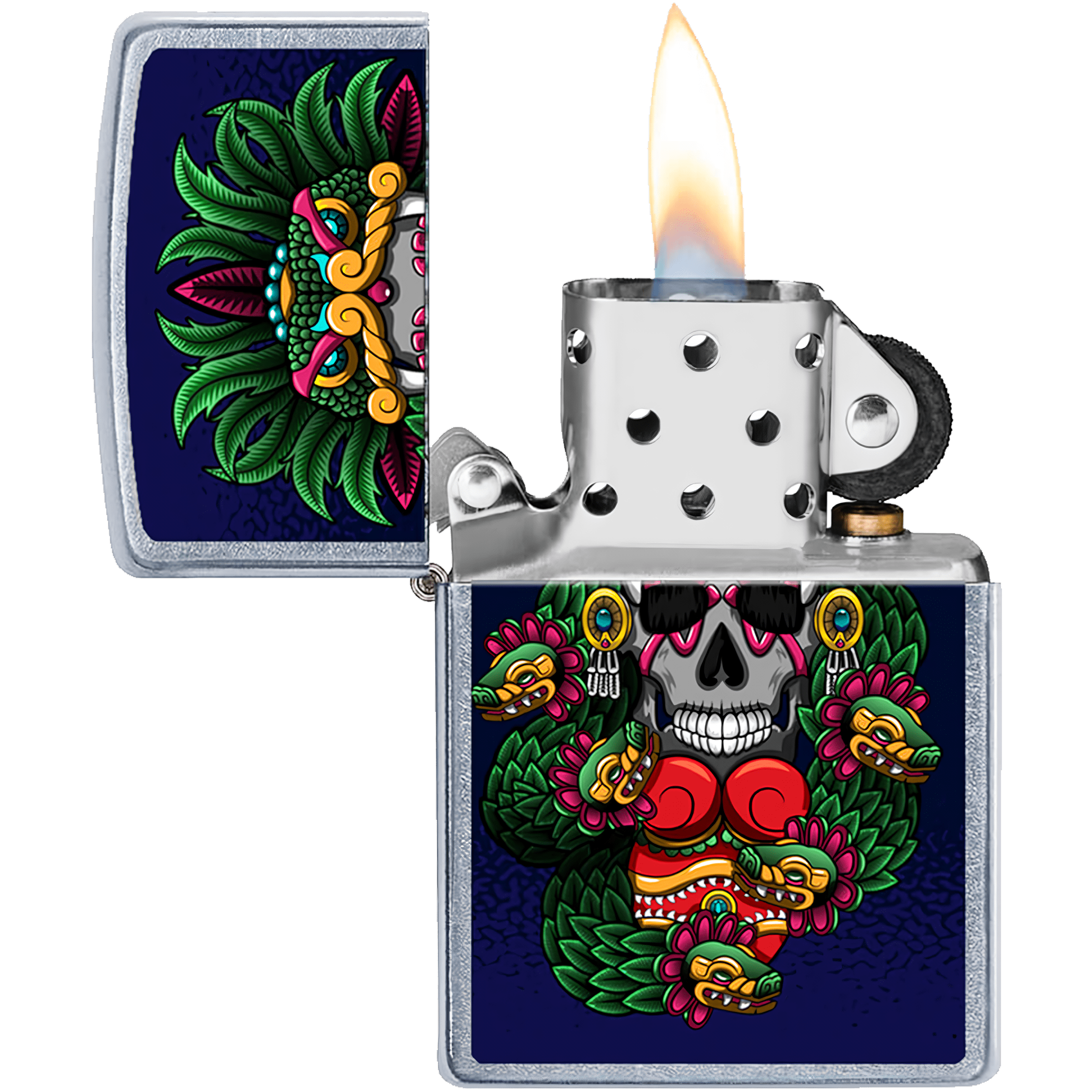 Encendedor Zippo Creadora de Estrellas Diseña Tu México modelo MZ207-MEX24 marca Zippo, diseño original a prueba de viento, fabricado en USA con caja ecológica.