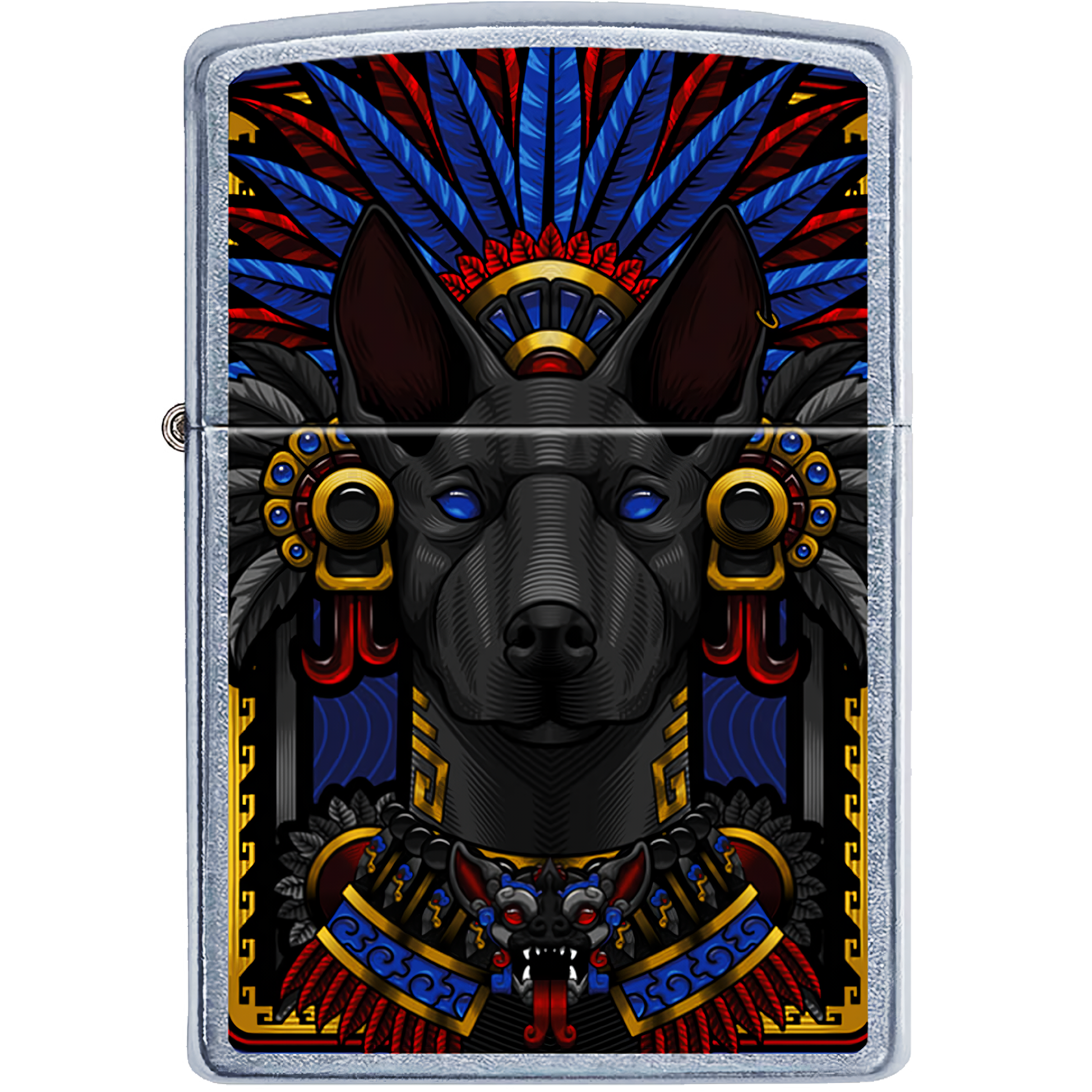 Encendedor Zippo El Mictlan Diseña Tu México a prueba de viento, modelo MZ207-MEX16 fabricado en USA.