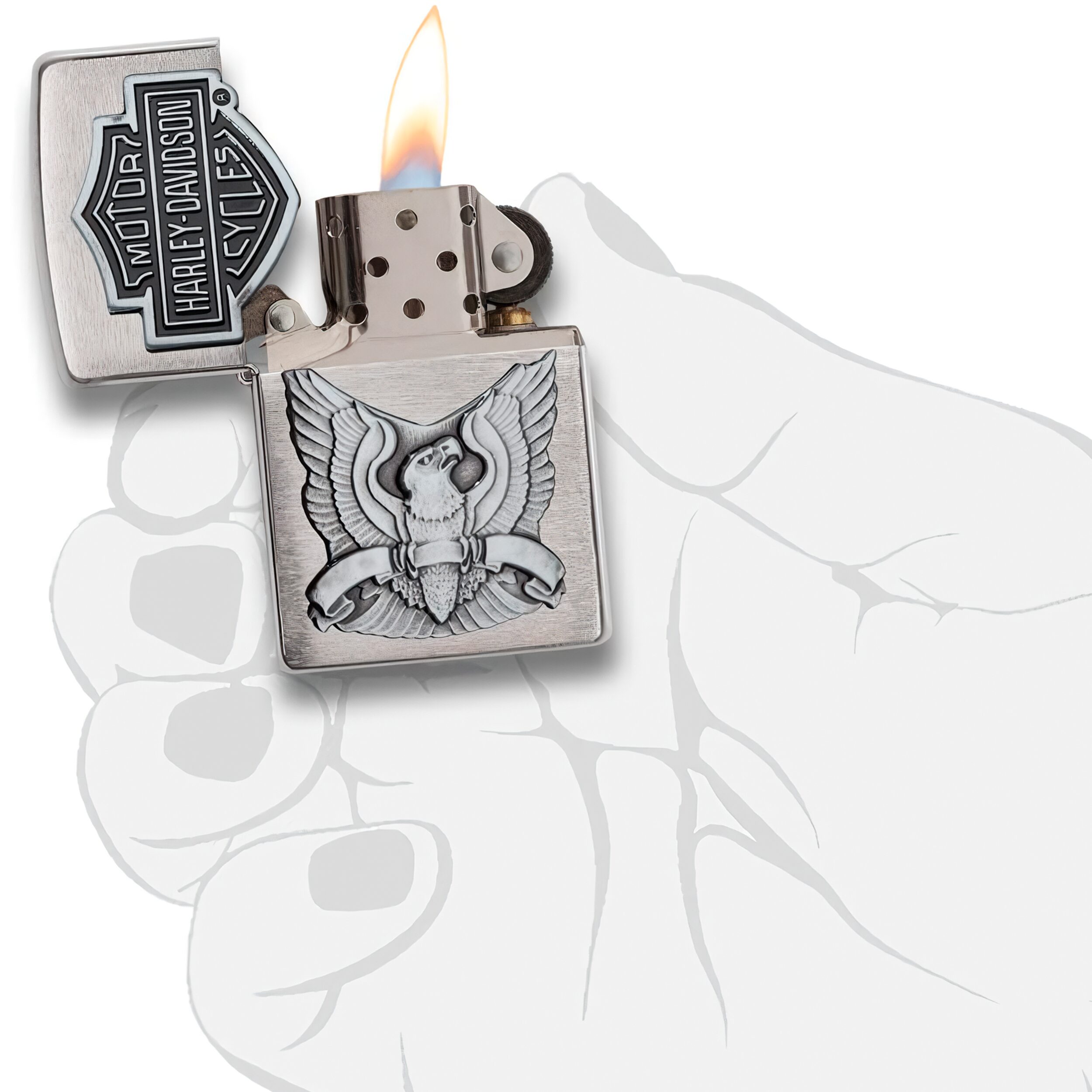 Encendedor Zippo Harley Davidson Cromado Edición Especial - Imagen 13
