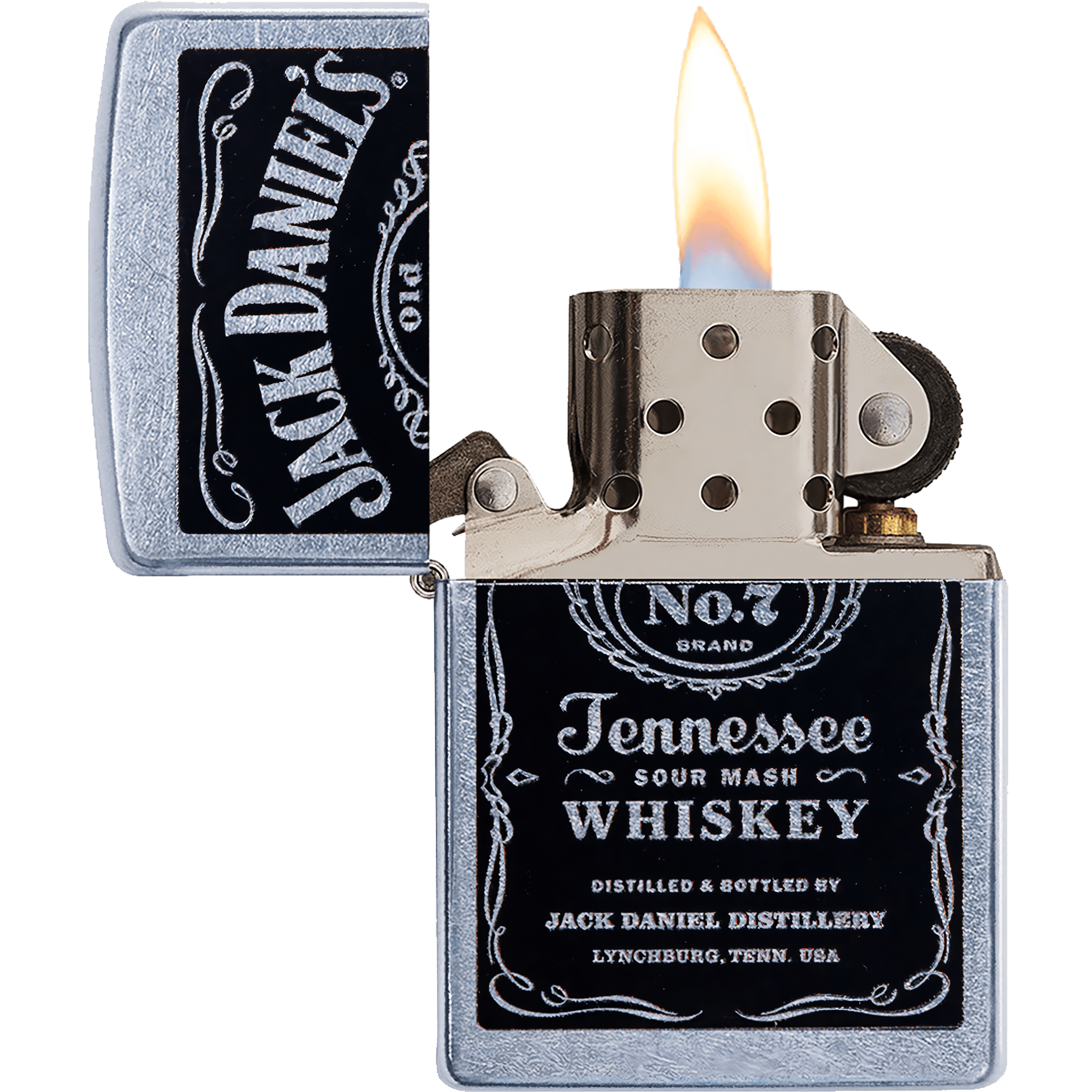 Encendedor Zippo Jack Daniels edición especial modelo MZ24779-09 original Made in USA con diseño a prueba de viento.