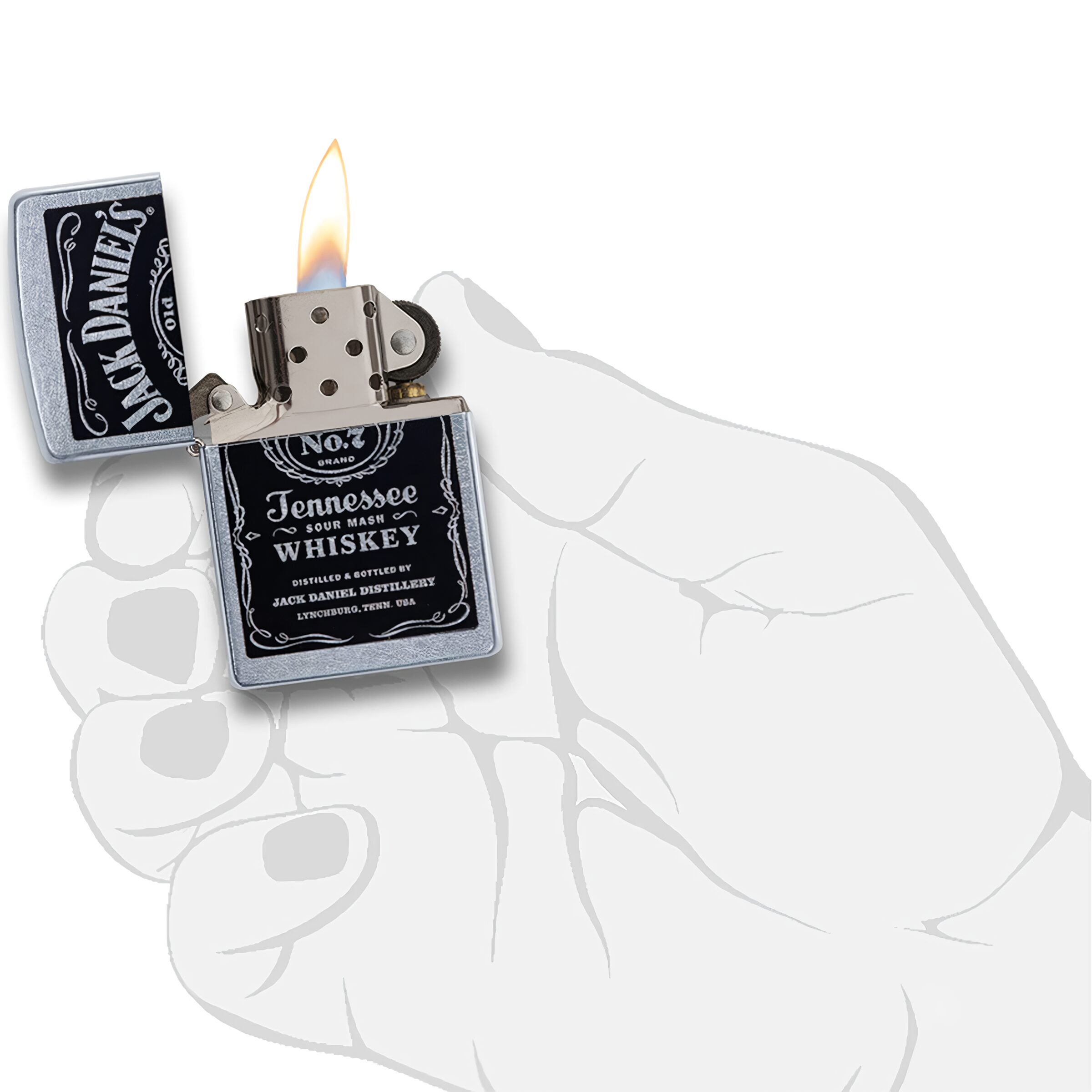 Encendedor Zippo Jack Daniels edición especial modelo MZ24779-09 original Made in USA con diseño a prueba de viento.