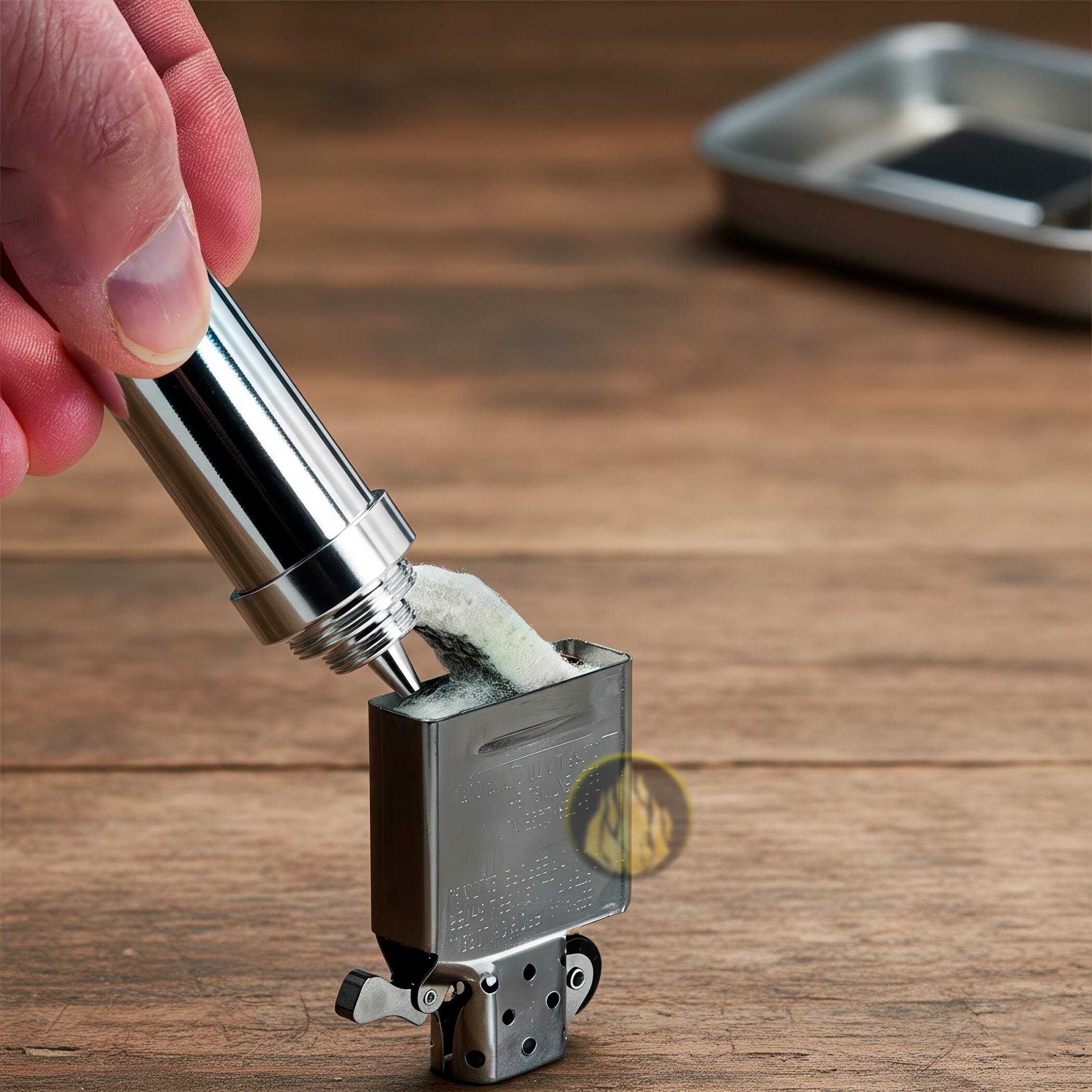 Surtidor De Combustible Zippo de aluminio con sellado hermético y llavero para transportar gasolina blanca. MZ121503