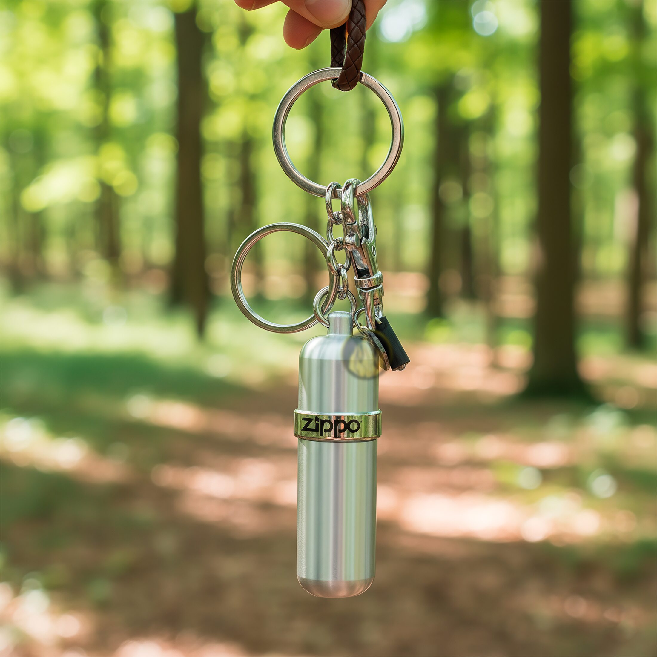 Surtidor De Combustible Zippo de aluminio con sellado hermético y llavero para transportar gasolina blanca. MZ121503