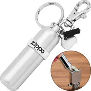 Surtidor De Combustible Zippo de aluminio con sellado hermético y llavero para transportar gasolina blanca. MZ121503