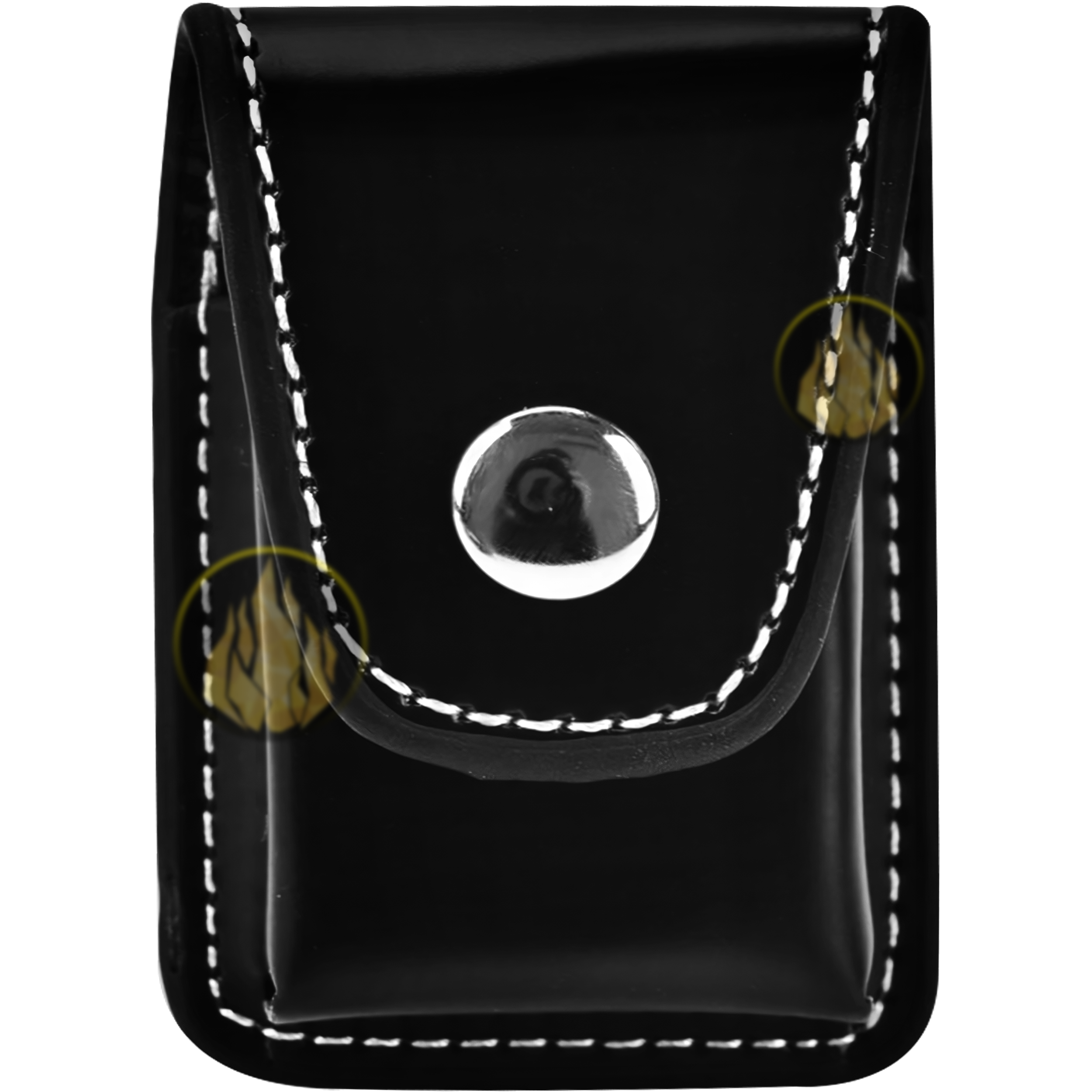 Funda Encendedor Zippo de cuero sintético con cremallera, ideal para cinturón, marca Caracter Fuego. FZG