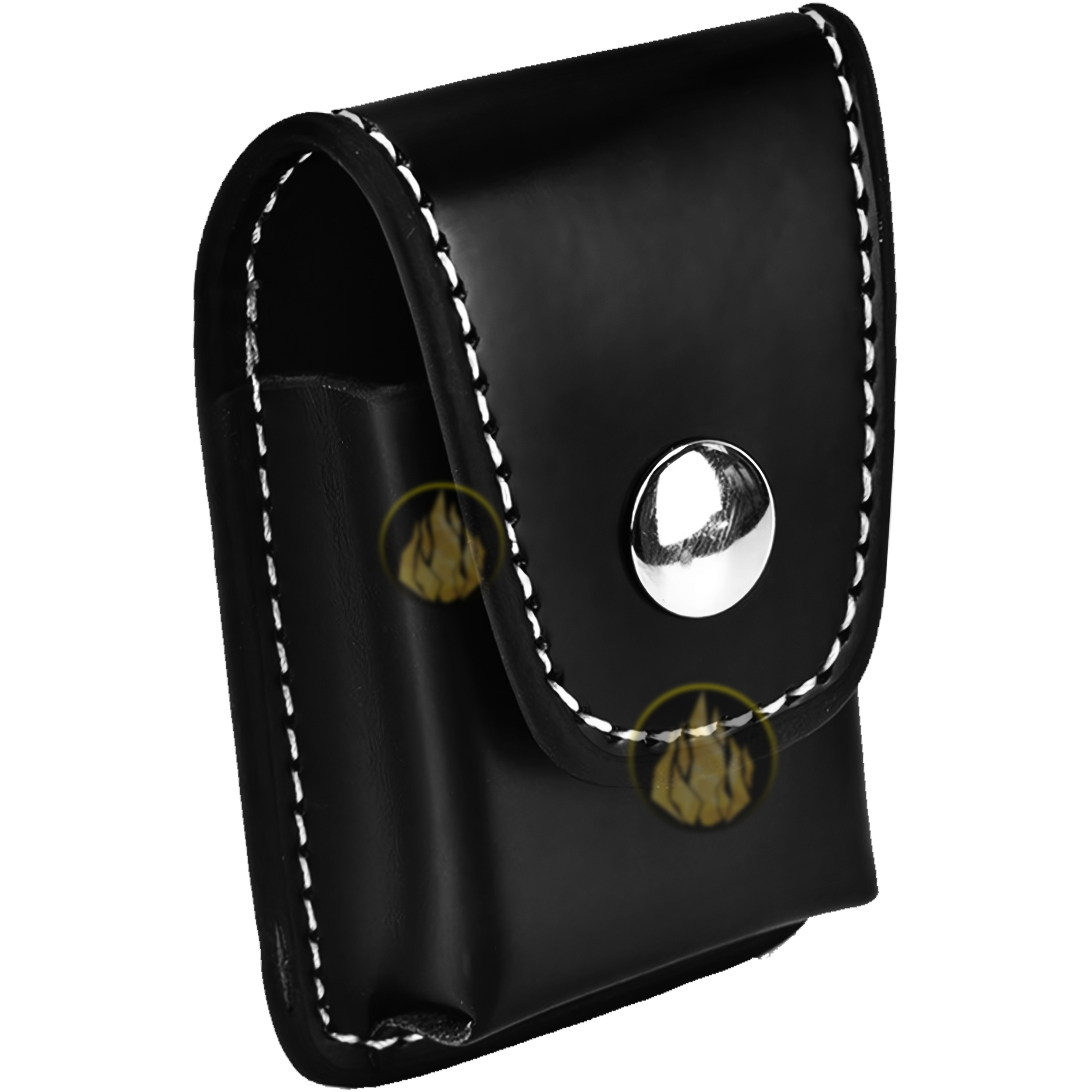 Funda Encendedor Zippo de cuero sintético con cremallera, ideal para cinturón, marca Caracter Fuego. FZG