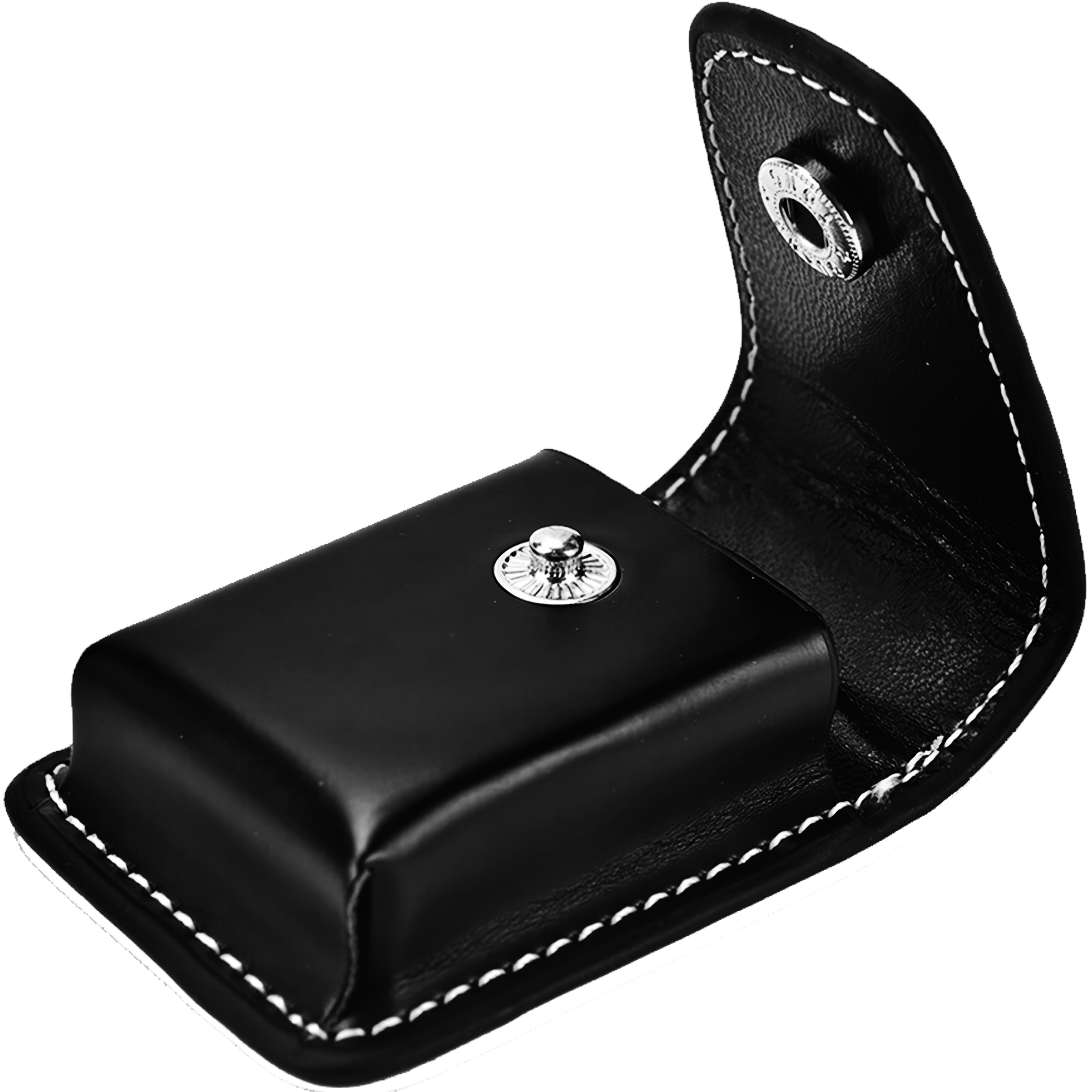 Funda Encendedor Zippo de cuero sintético con cremallera, ideal para cinturón, marca Caracter Fuego. FZG