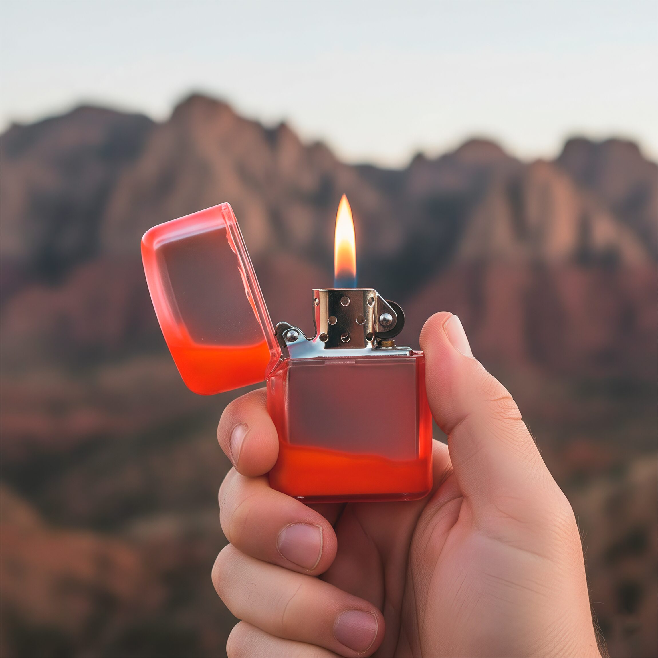 Funda P/ Encendedor Zippo luminosa que brilla en la oscuridad, funda protectora de plástico resistente compatible con encendedores Zippo lisos, accesorio visible y seguro. naranja RAV-FUN-02