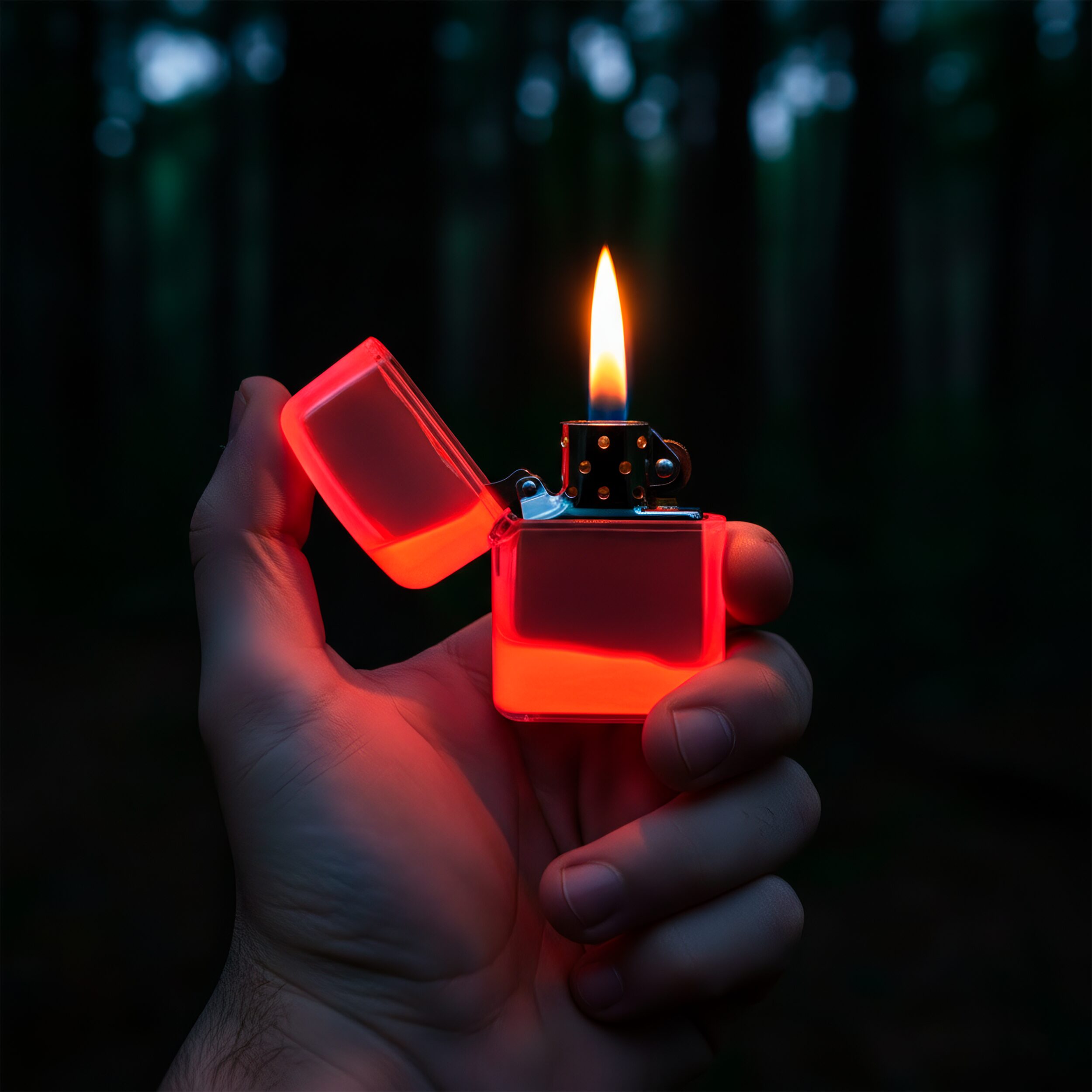 Funda P/ Encendedor Zippo luminosa que brilla en la oscuridad, funda protectora de plástico resistente compatible con encendedores Zippo lisos, accesorio visible y seguro. ROJO RAV-FUN-05