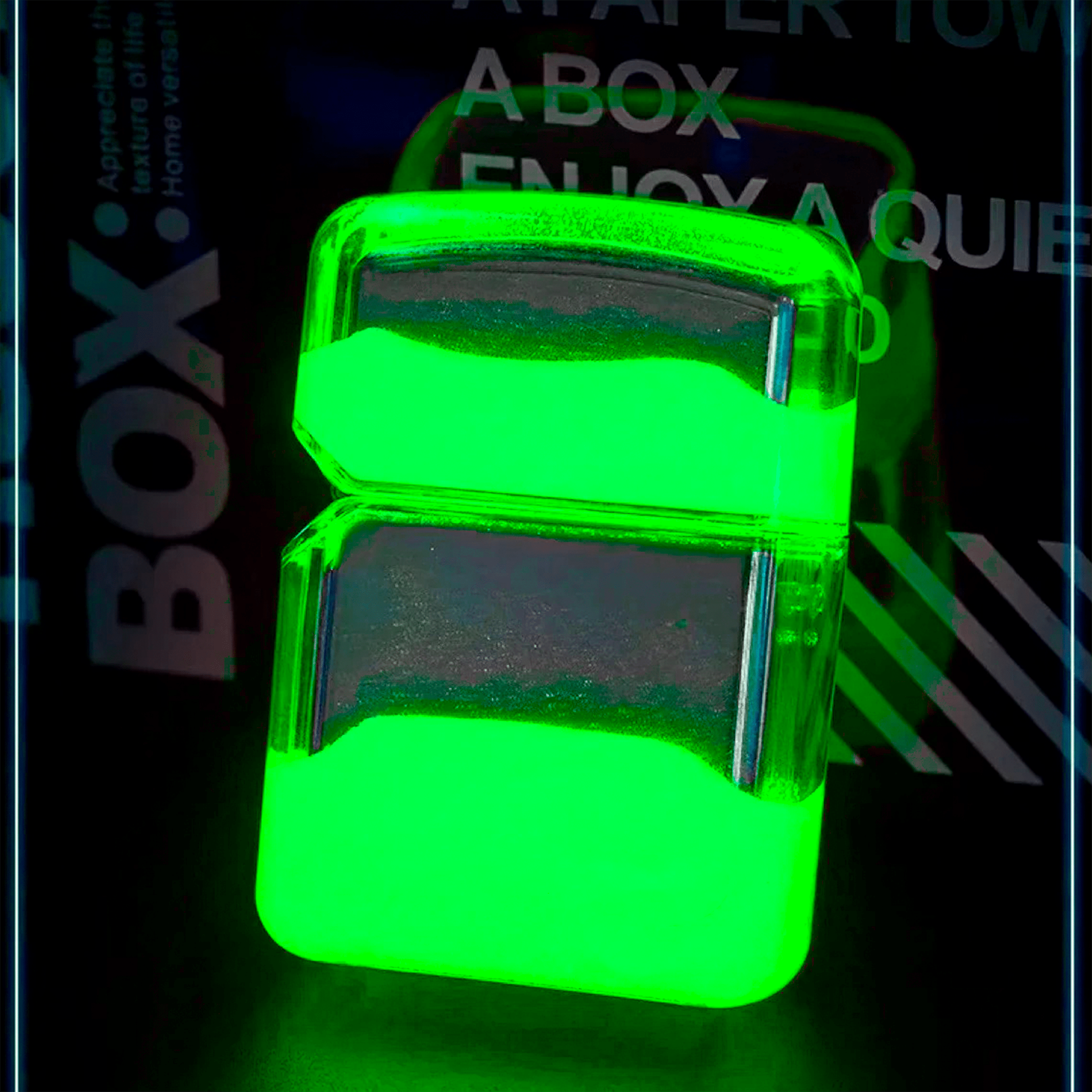 Funda P/ Encendedor Zippo luminosa que brilla en la oscuridad, funda protectora de plástico resistente compatible con encendedores Zippo lisos, accesorio visible y seguro. VERDE RAV-FUN-06