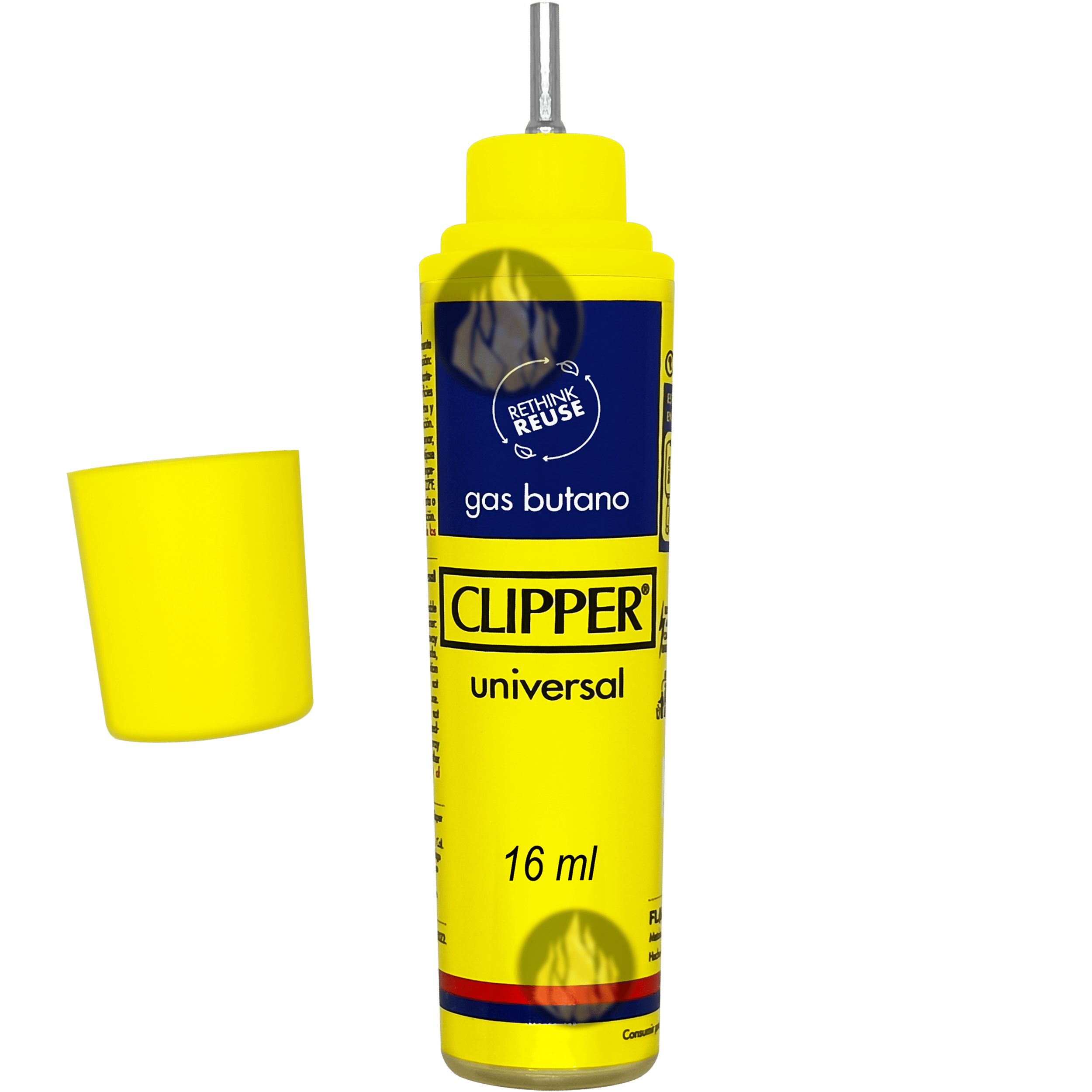 Gas Butano Clipper Premium Para Recargar Encendedores paquete 3 piezas de 16 ml marca Clipper, compatible con encendedores Clipper, Zippo y modelos de butano. GSBT1612