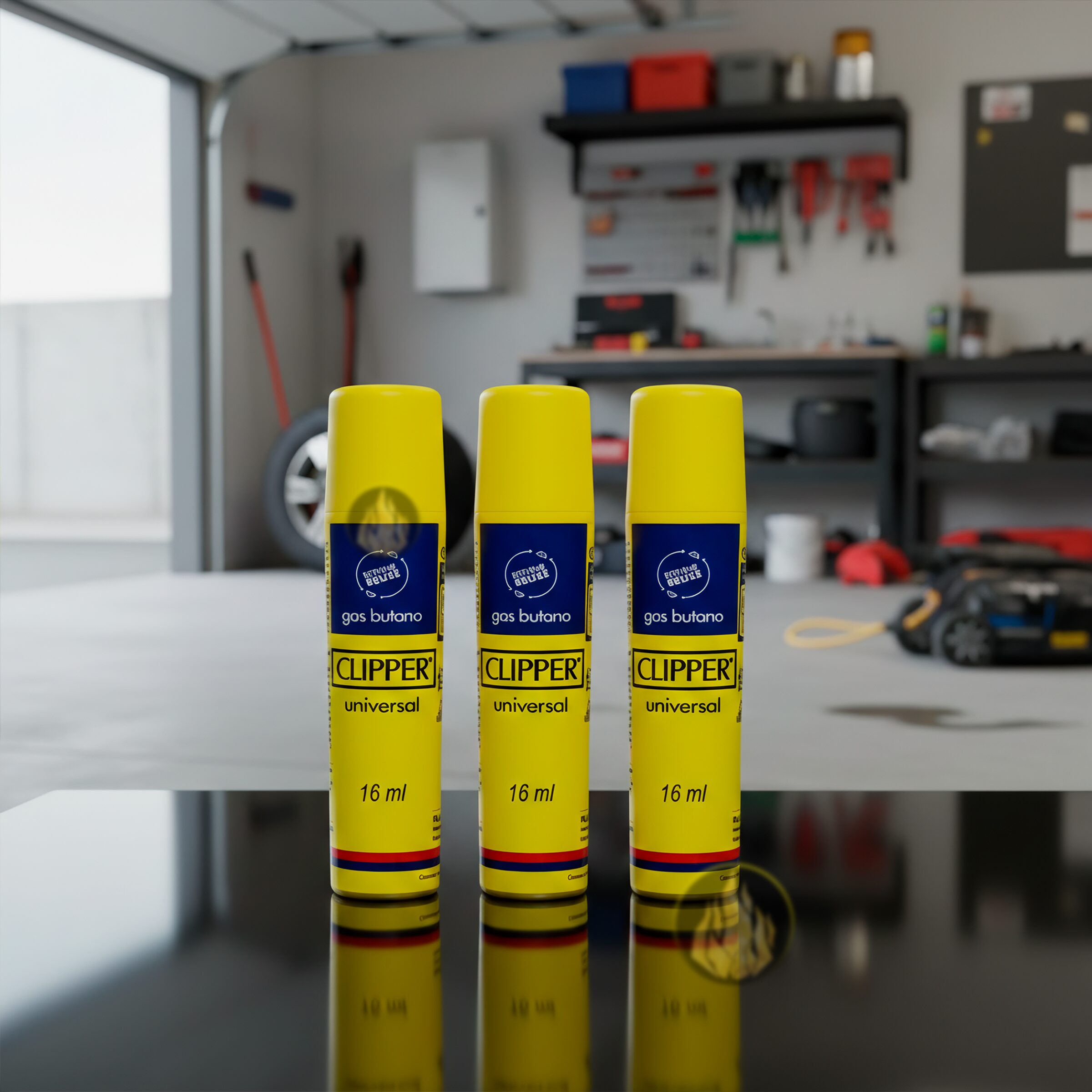 Gas Butano Clipper Premium Para Recargar Encendedores paquete 3 piezas de 16 ml marca Clipper, compatible con encendedores Clipper, Zippo y modelos de butano. GSBT1612