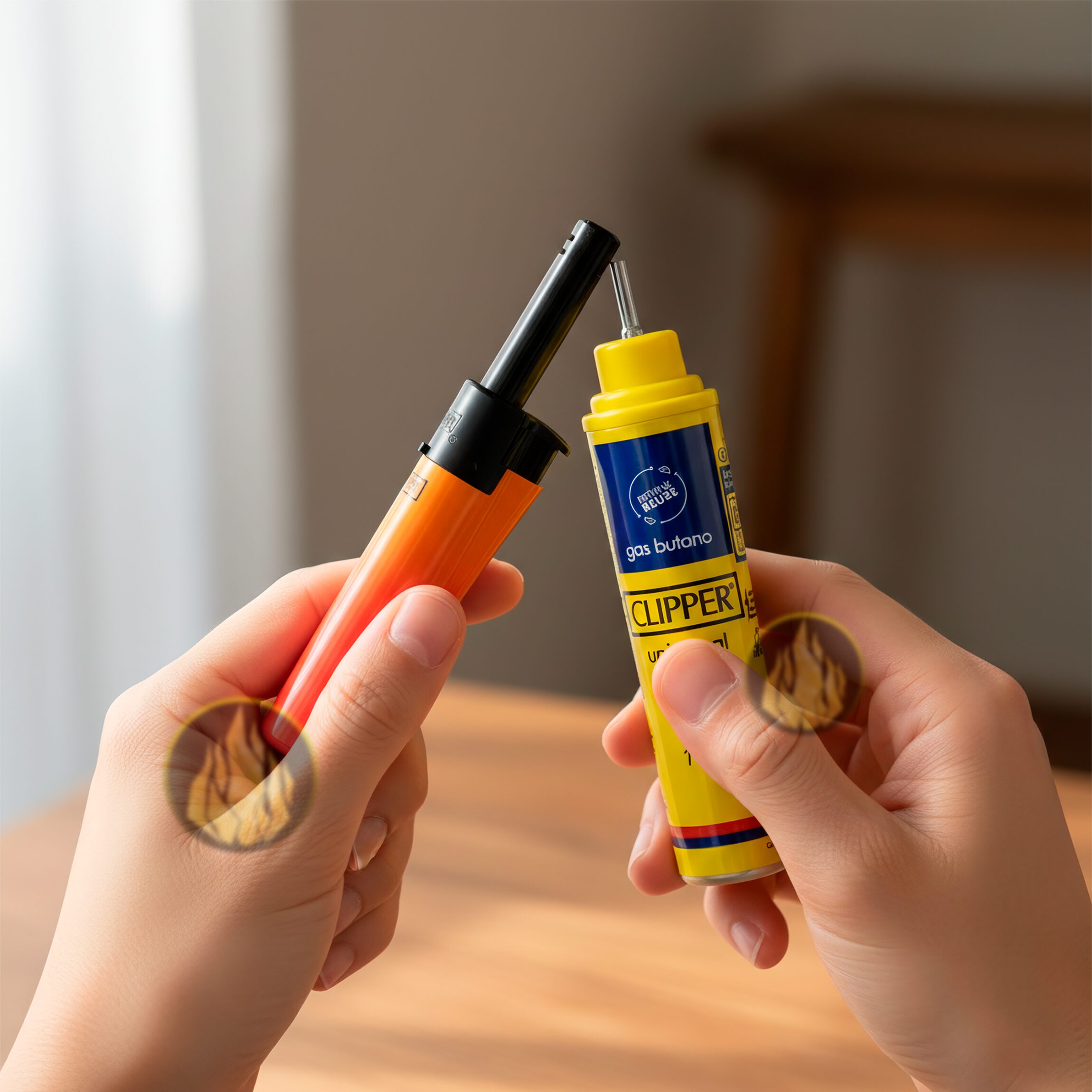 Gas Butano Clipper Premium Para Recargar Encendedores paquete 3 piezas de 16 ml marca Clipper, compatible con encendedores Clipper, Zippo y modelos de butano. GSBT1612