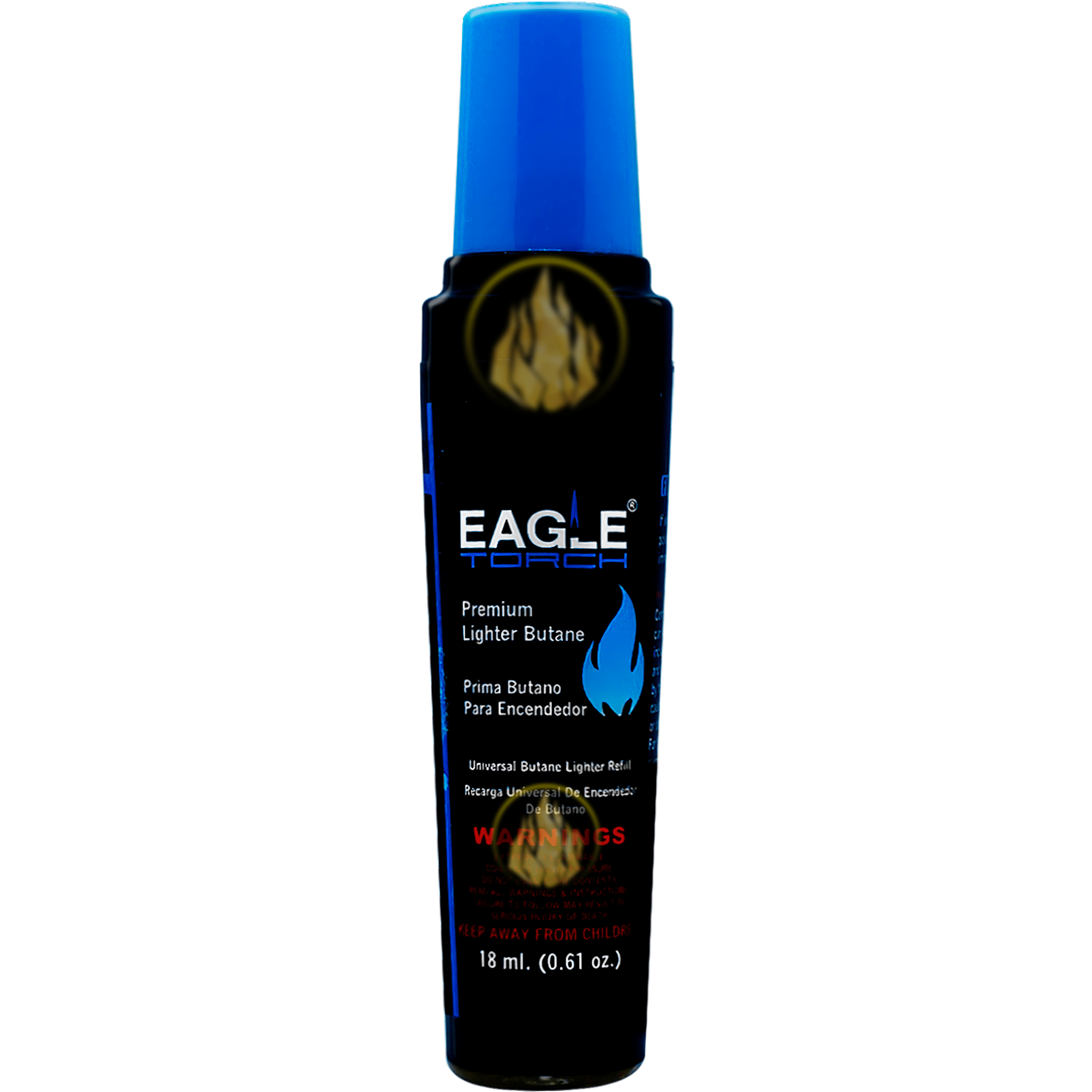 Gas Butano Premium 18 ml marca Eagle Torch para recargar encendedores Clipper y Zippo, lata portátil para encendedor de butano uso diario. OLI-G01