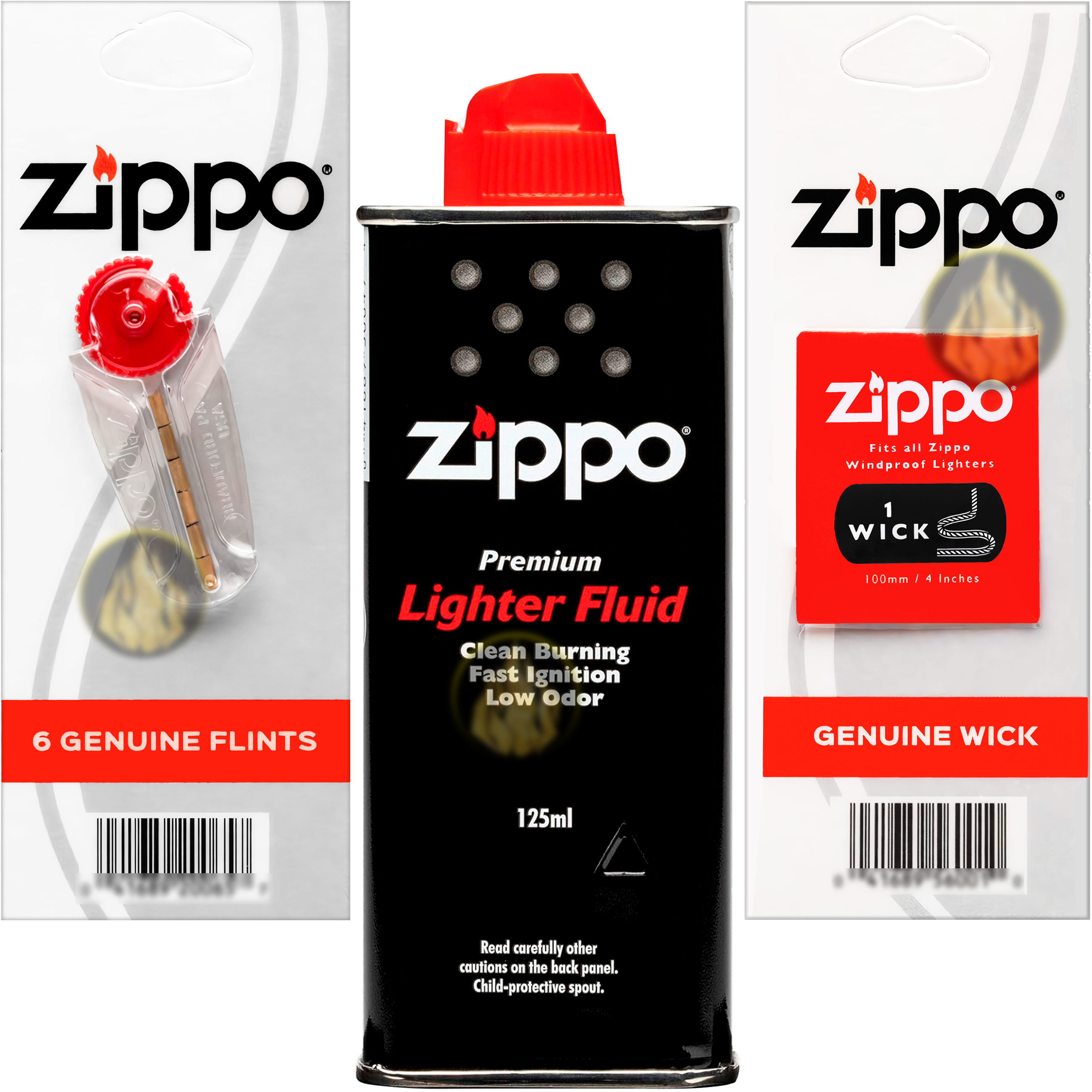 Combustible Original Zippo 125 ml con mecha y 6 piedras pedernal premium fabricado en USA. MZ3141-C24 MZ2425 MZ2406-C