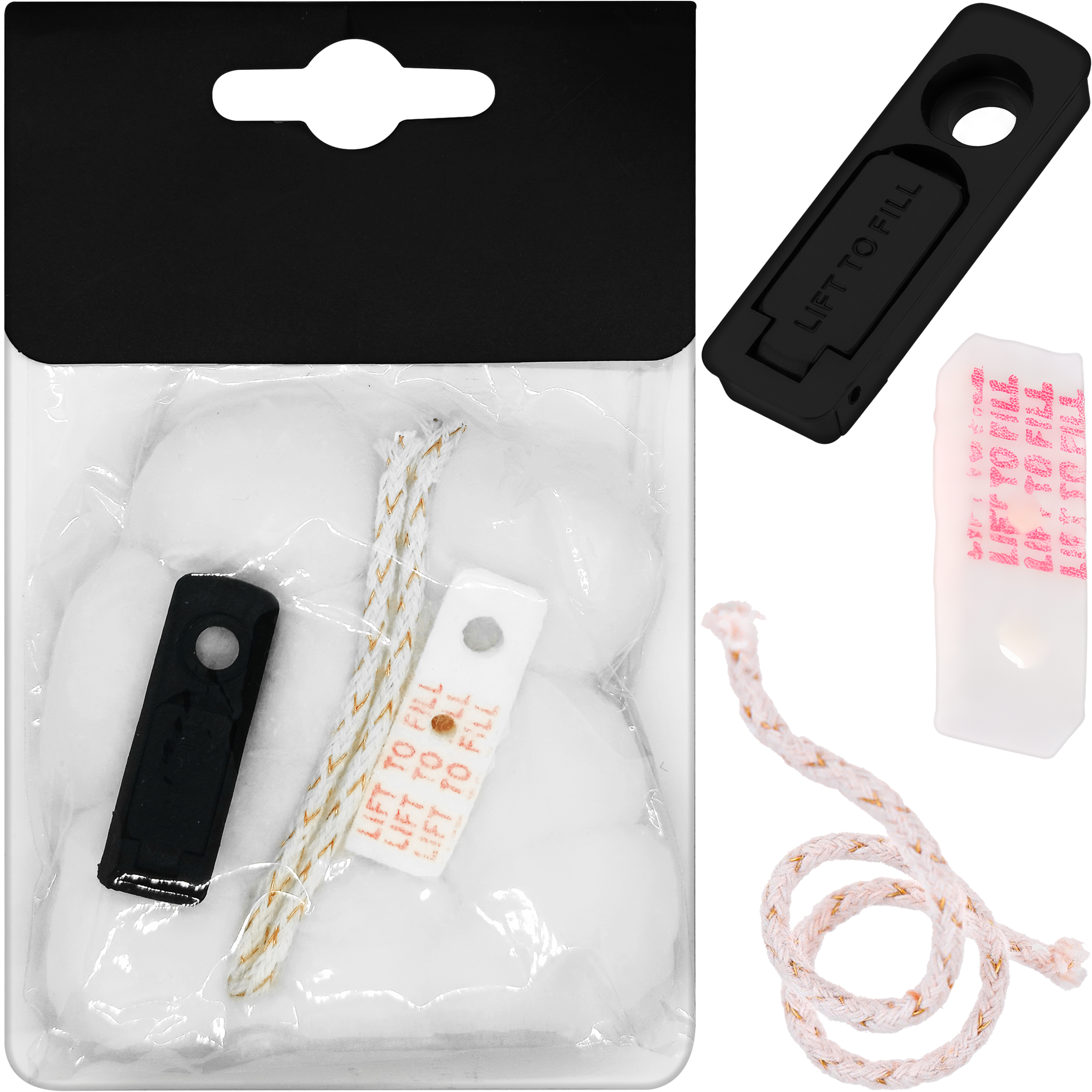 Kit Repuesto Zippo Almohadilla con bolas de algodón, fieltro y mecha de cobre para encendedor Zippo KRZ