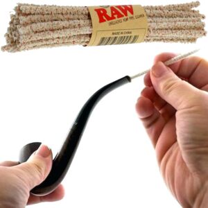 Limpia Pipas RAW mazo con 24 piezas abrasivas para eliminar suciedad y residuos en pipas.