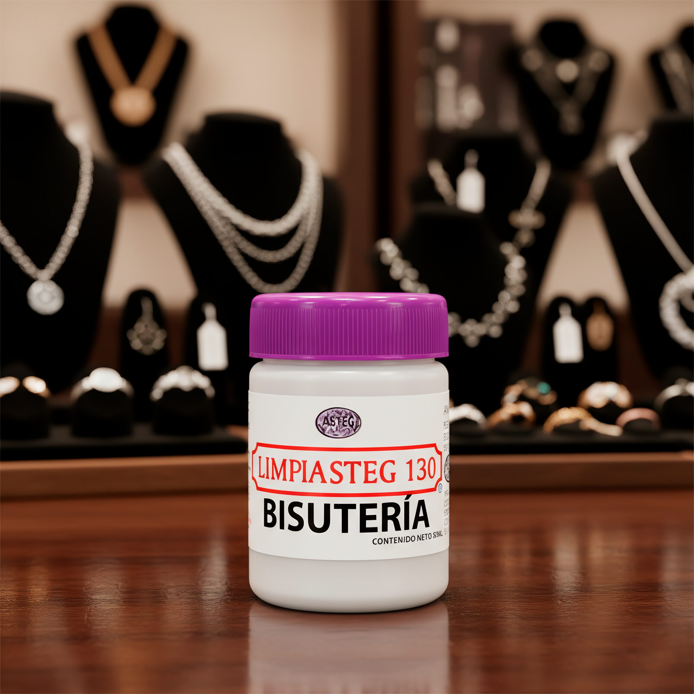 Líquido Limpiador Para Bisuteria Limpiasteg 130 - 50 Ml, solución instantánea para limpiar joyería y accesorios, marca Limpiasteg 130. 2648