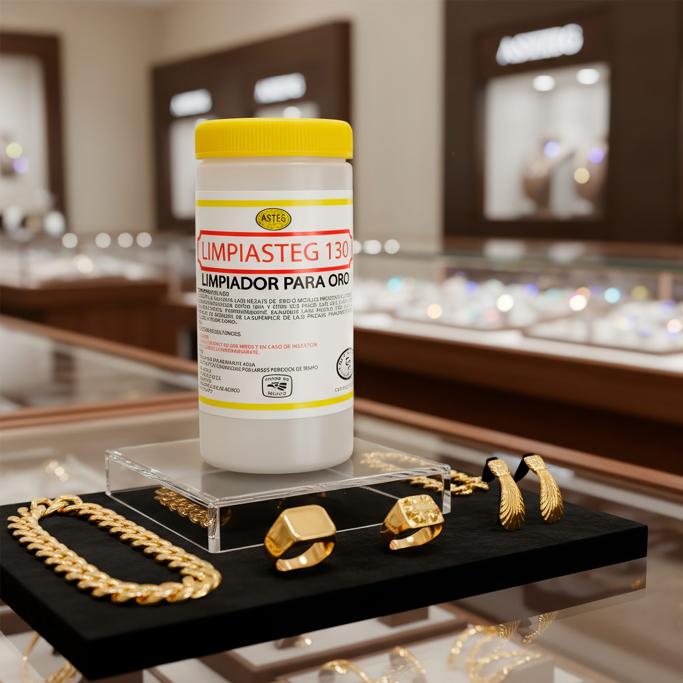 Limpiasteg Limpiador Joyas Oro 240 Ml marca Limpiasteg 130 para limpieza profunda de joyería de oro. 2643