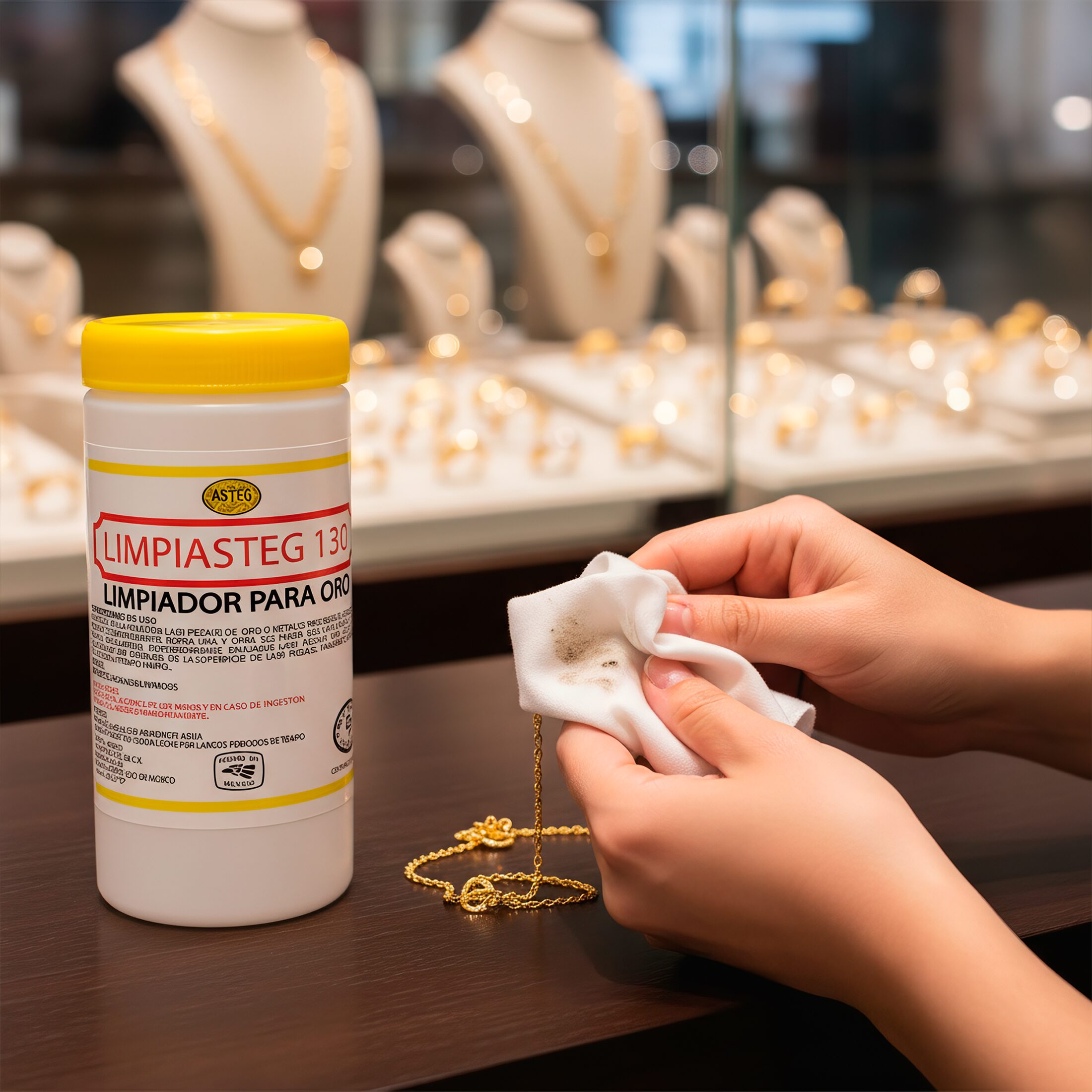 Limpiasteg Limpiador Joyas Oro 240 Ml marca Limpiasteg 130 para limpieza profunda de joyería de oro. 2643