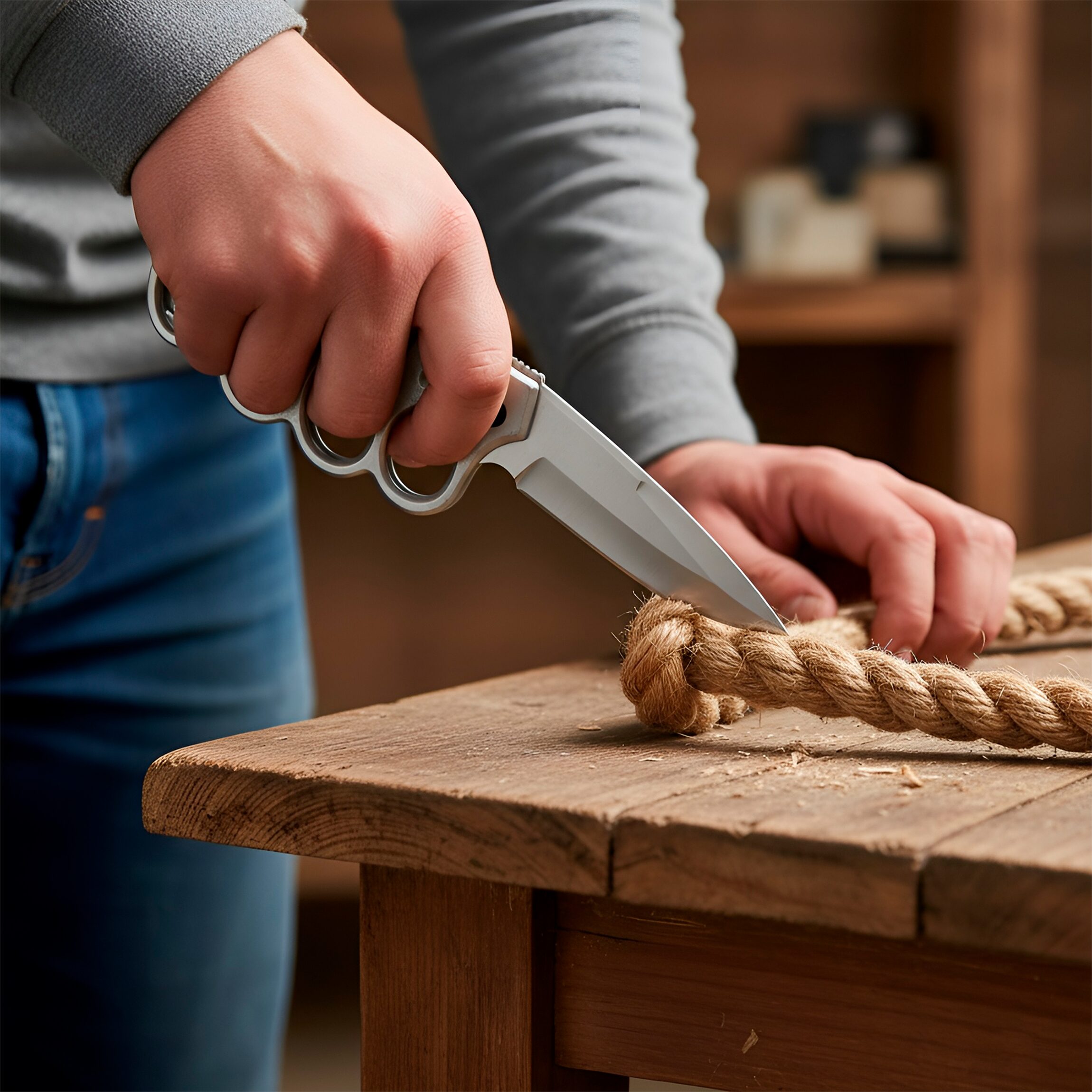 Manopla con Navaja marca Razor Tactical modelo RT 7137SL-1, navaja automática de acero inoxidable con hoja afilada de 9 cm y clip para fácil transporte.