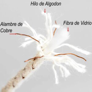 Mecha para Encendedor de Algodon marca genérica compatible con Zippo, repuesto de 11 cm con cuerda de algodón y alambre de cobre, paquete de 5 piezas para mechero. RDM5PZ