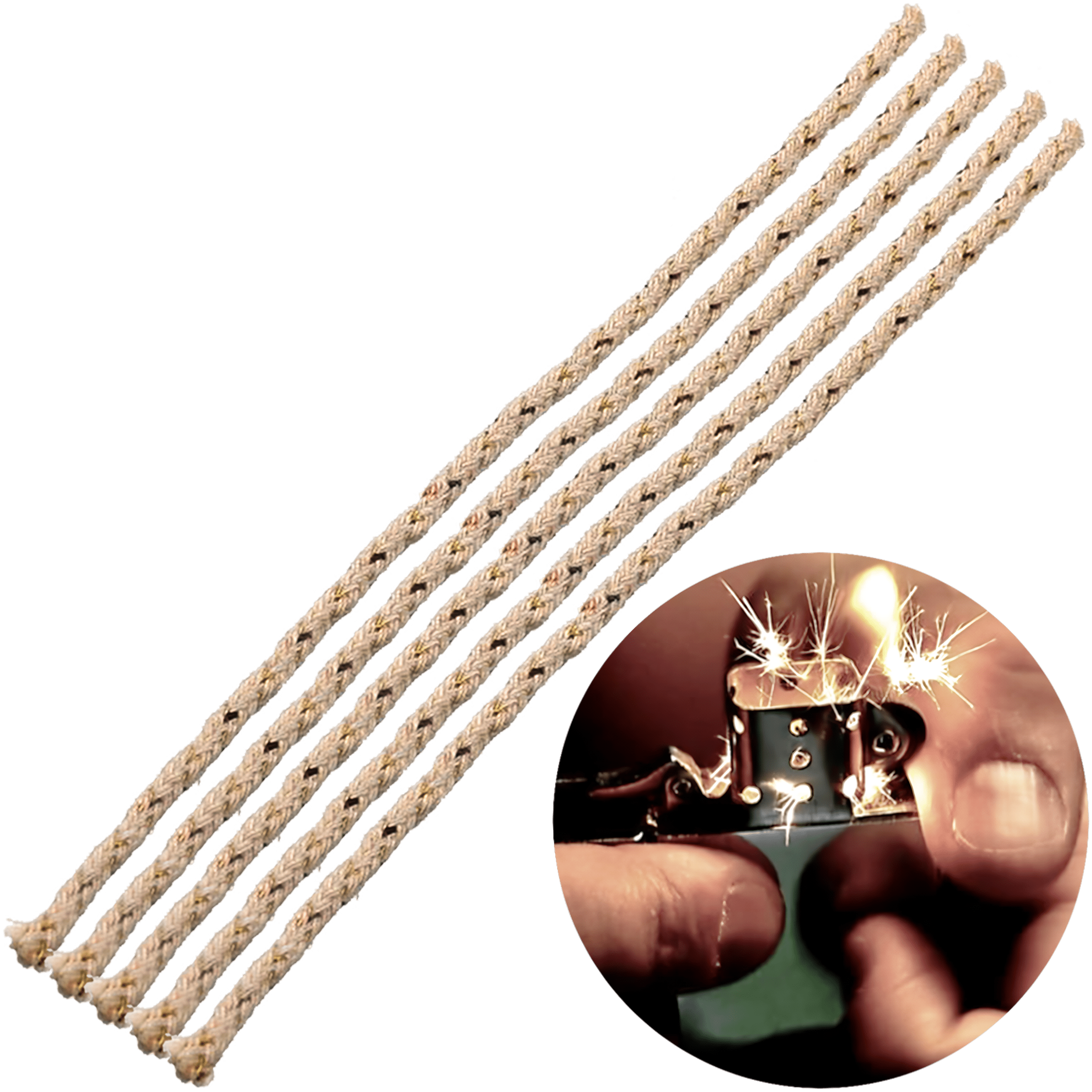 Mecha para Encendedor de Algodon Zippo Mechero Repuesto 5 pz