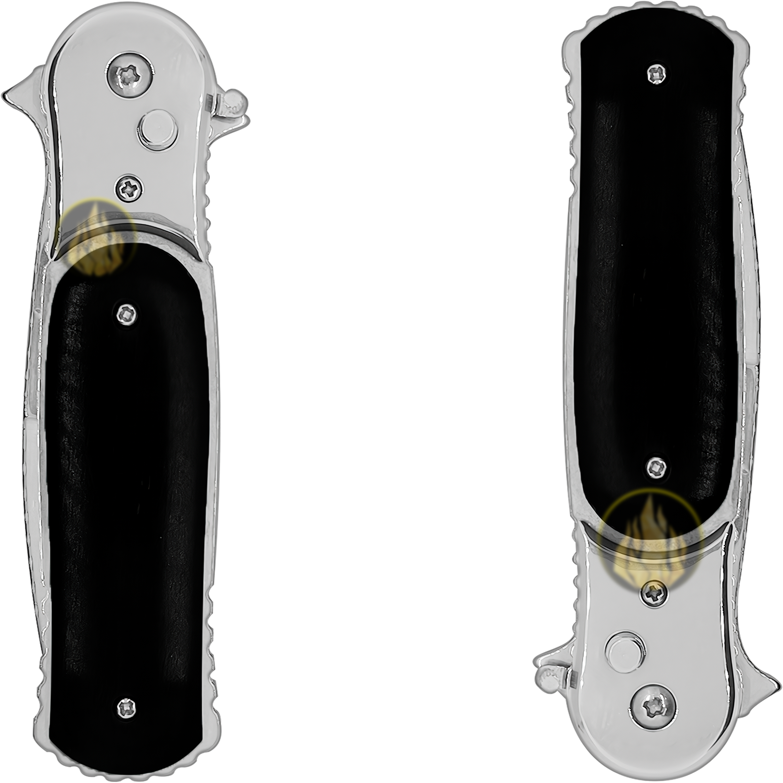 Navaja Automática Botón Cachas De Madera De Caza + Funda marca Lion Tools hoja lisa acero inoxidable 440 apertura automática botón seguro anti cierre mango madera negro funda nylon portación 7087