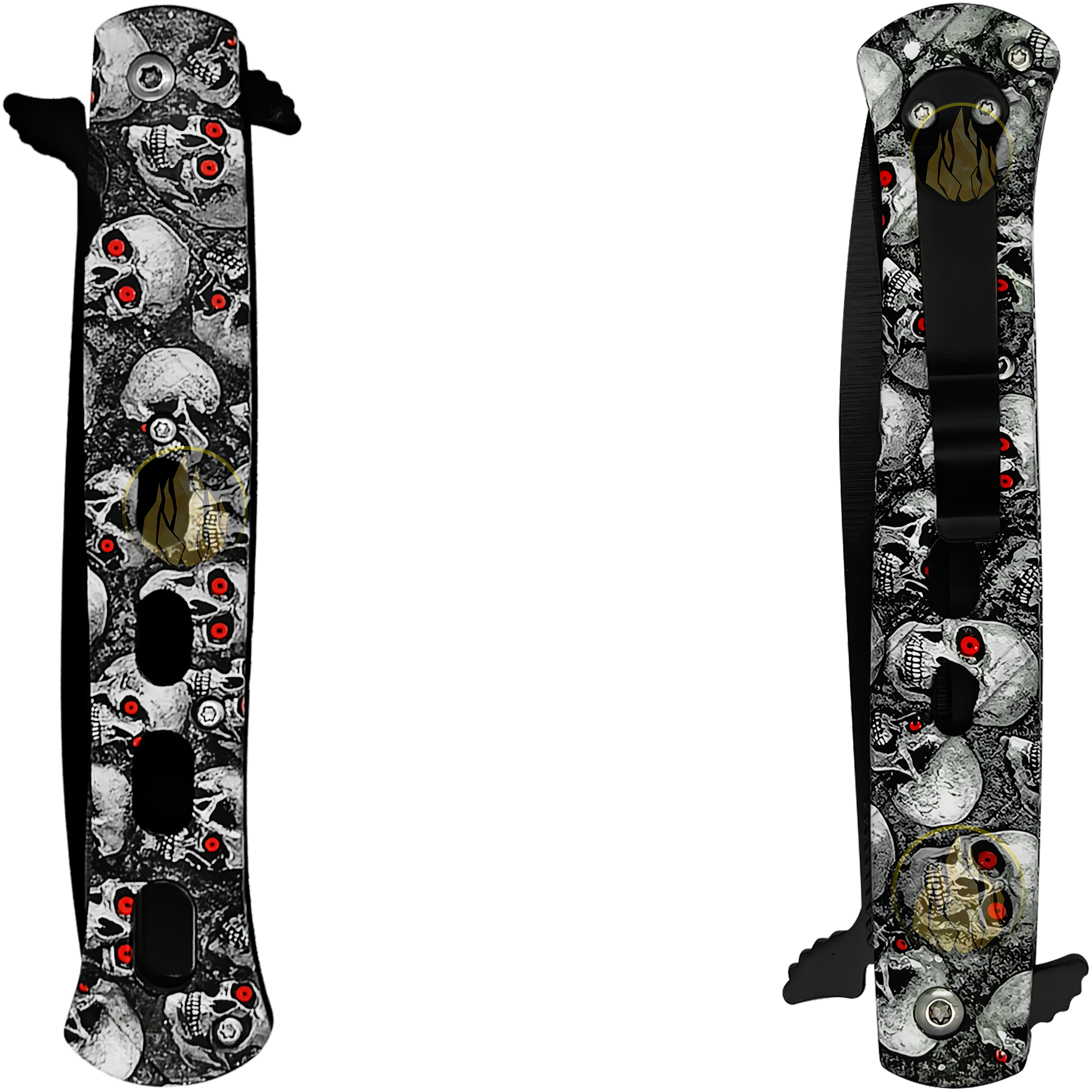 Navaja Automática Calavera Lion Tools modelo 9473 acero inoxidable 420 pavonada táctica con clip para cinturón y apertura SpeedSafe