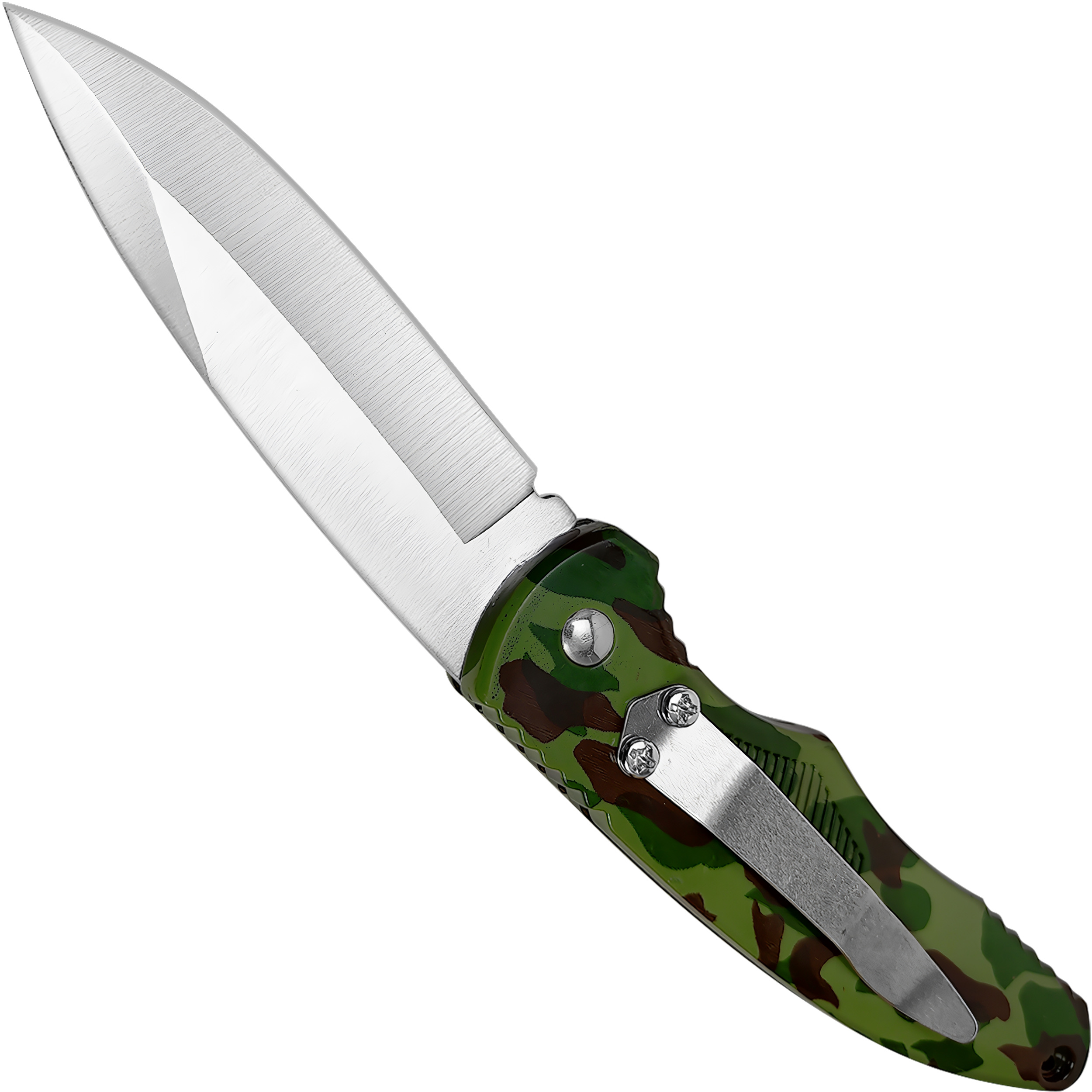 Navaja Automática Lion Tools estilo campismo con apertura de botón, hoja de acero inoxidable y clip para cinturón. 6614