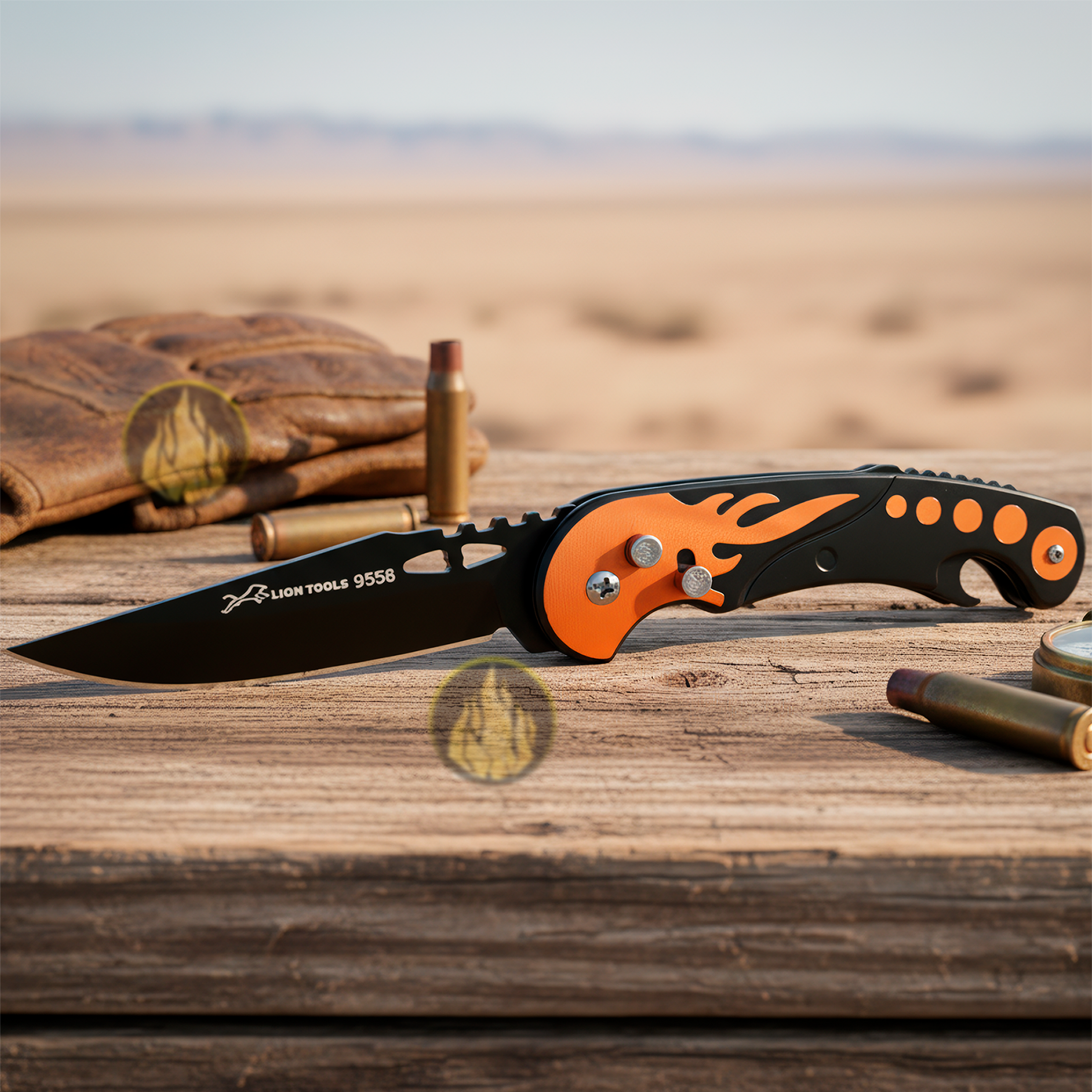 Navaja Automática De Acero Apertura De Botón Flamas - Image 8