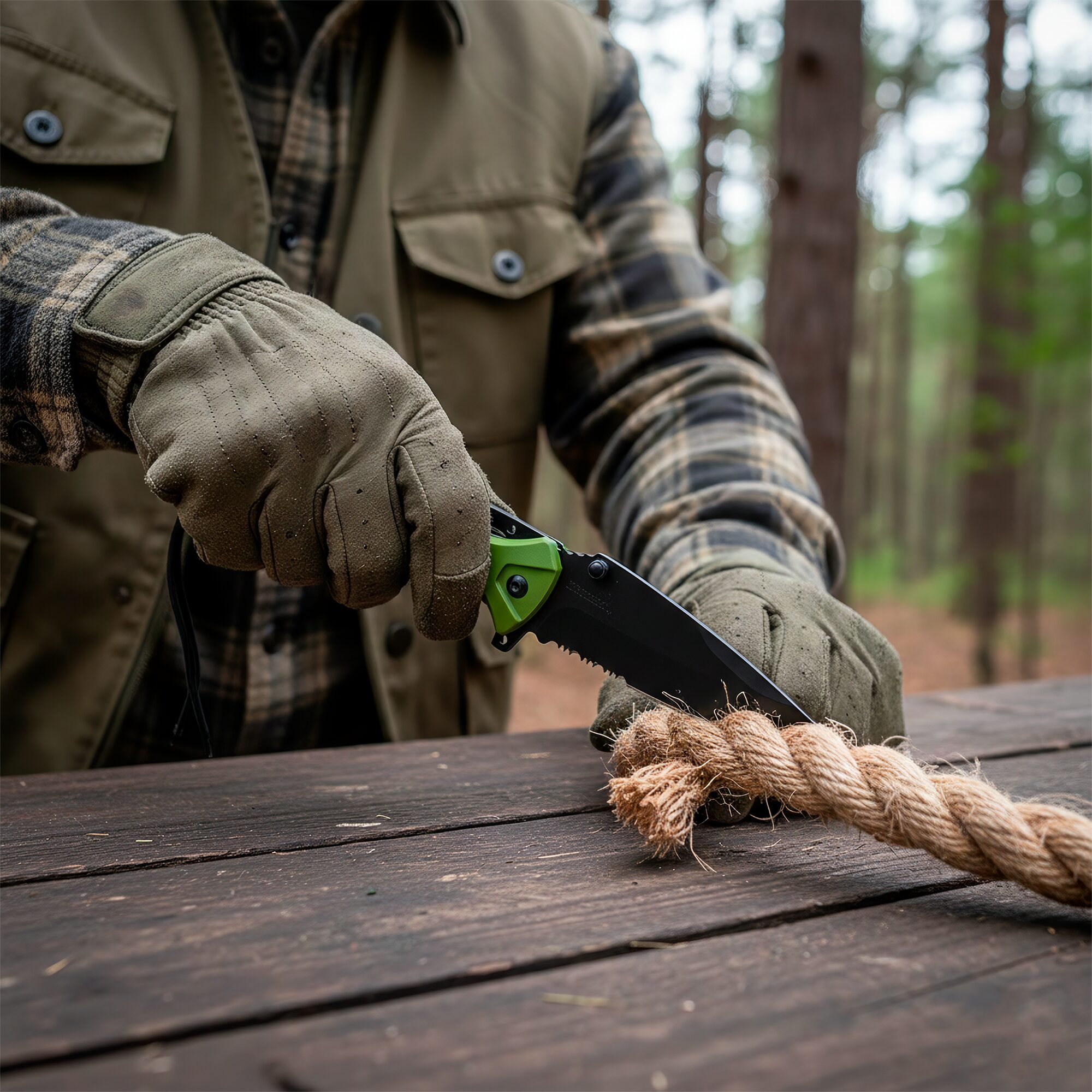 Navaja Automatica de Acero marca Razor Tactical modelo táctico militar, hoja 440 inoxidable de 9 cm con filo liso y dentado, clip de cinturón y diseño camuflaje para caza y supervivencia. RT 7022GN