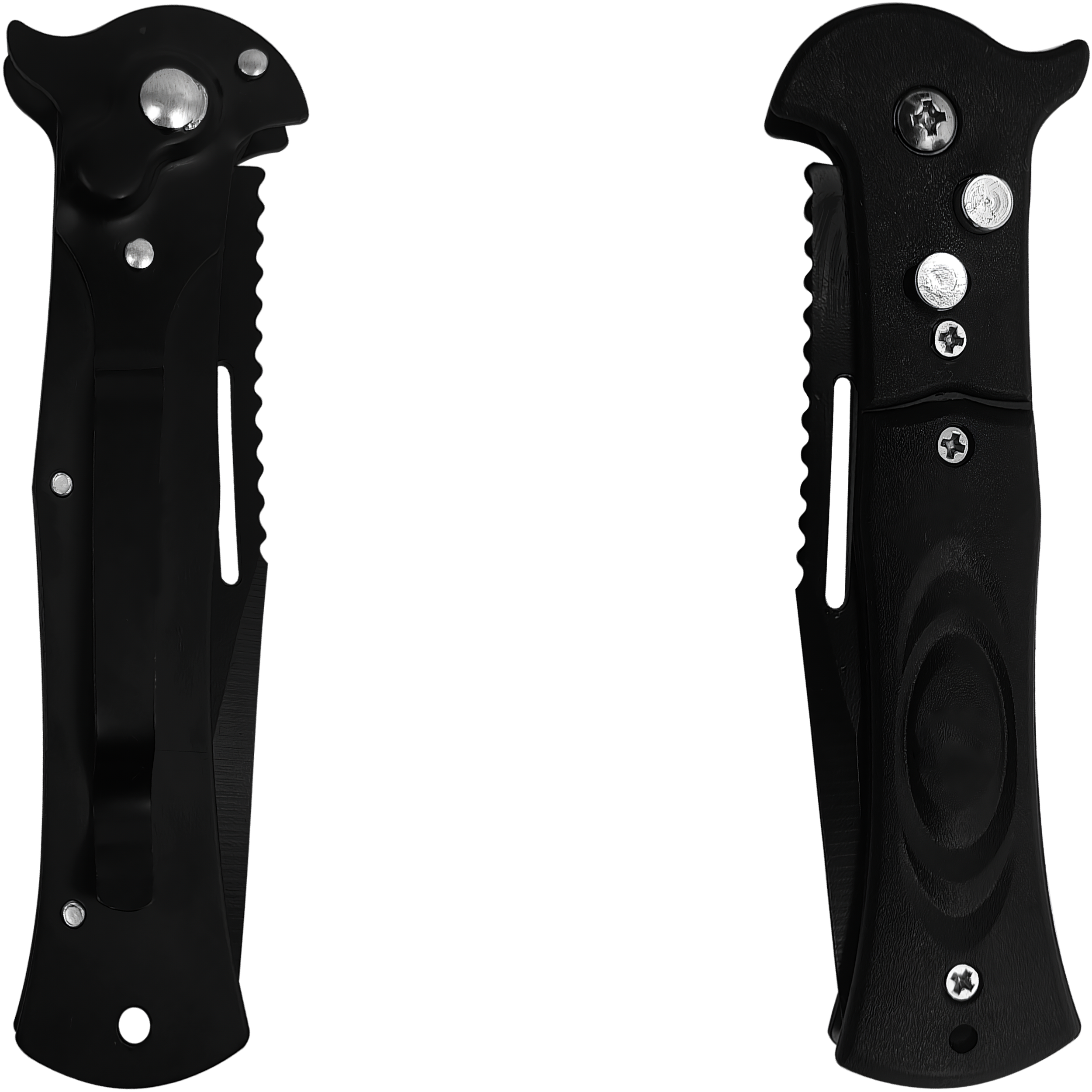 Navaja Automática Lion Tools pavonada con apertura de botón, hoja de acero inoxidable y seguro integrado. 9517