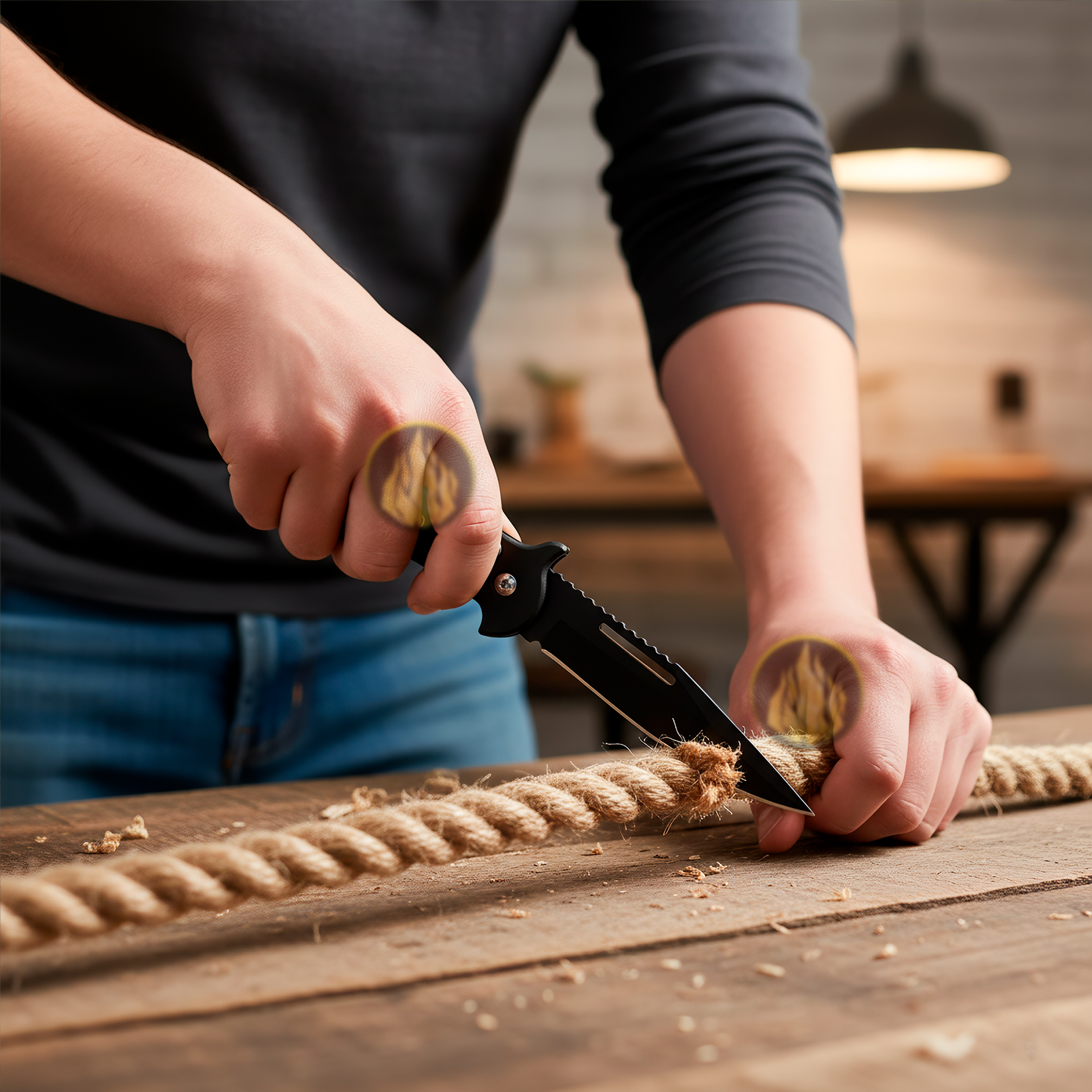 Navaja Automática Lion Tools pavonada con apertura de botón, hoja de acero inoxidable y seguro integrado. 9517