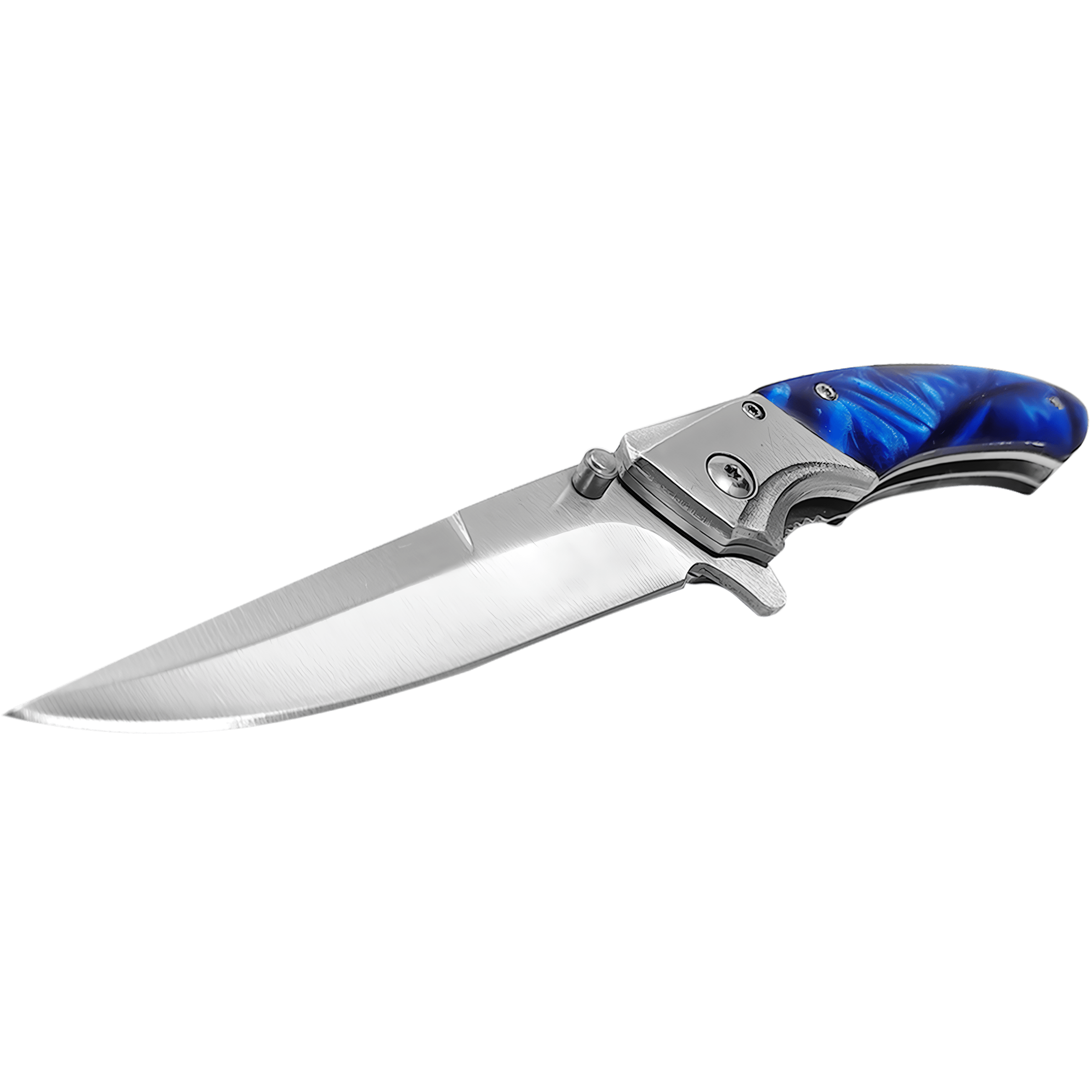 Navaja Automatica marca Razor Tactical con mango cachas de perla y madera, hoja de acero inoxidable 440 de 8.5 cm, estilo táctico de caza y supervivencia. RT 7087BL