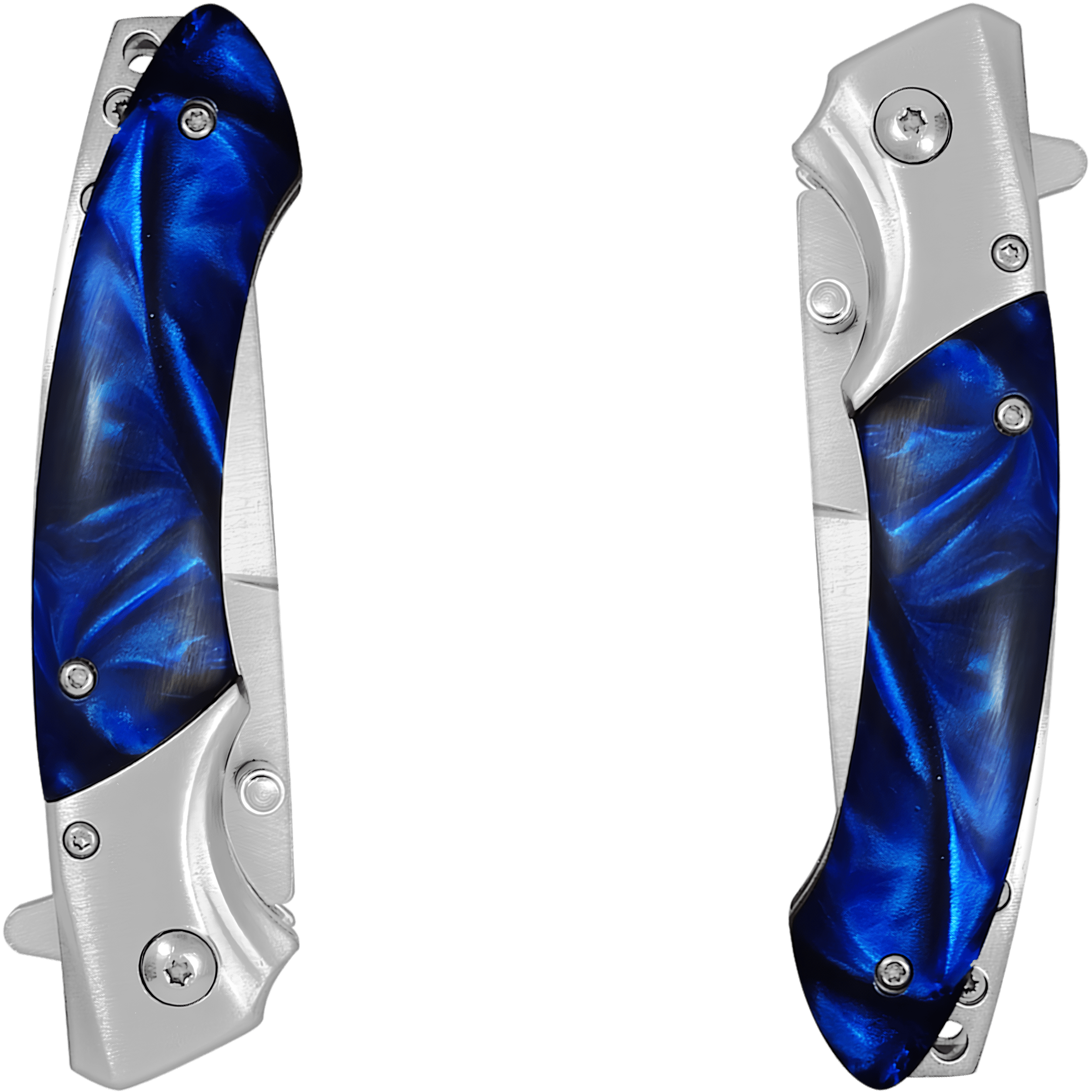 Navaja Automatica marca Razor Tactical con mango cachas de perla y madera, hoja de acero inoxidable 440 de 8.5 cm, estilo táctico de caza y supervivencia. RT 7087BL