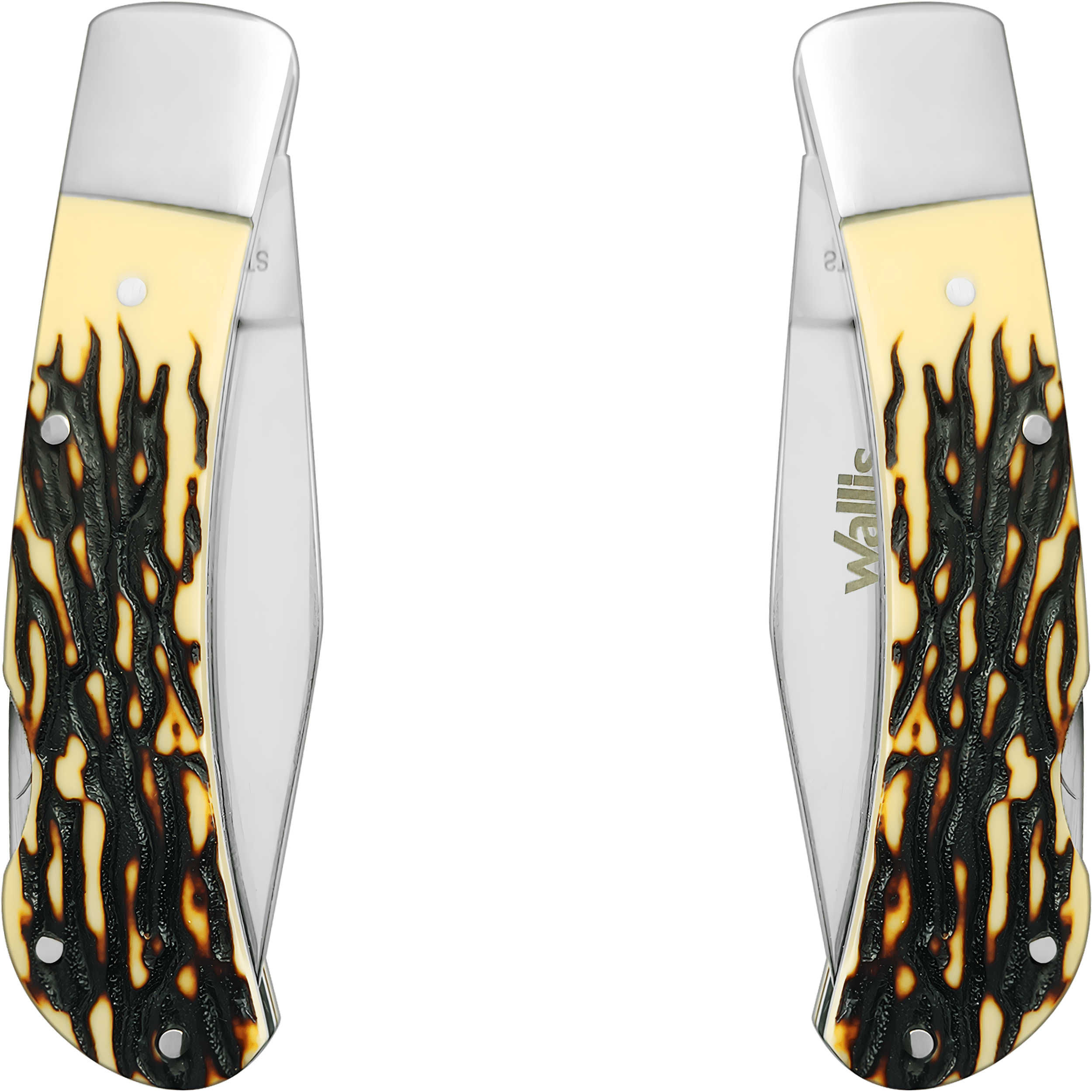 Navaja Cuerno De Venado Wallis modelo K901494 con hoja de acero inoxidable 3CR13 SS para caza y campismo. WA K901494