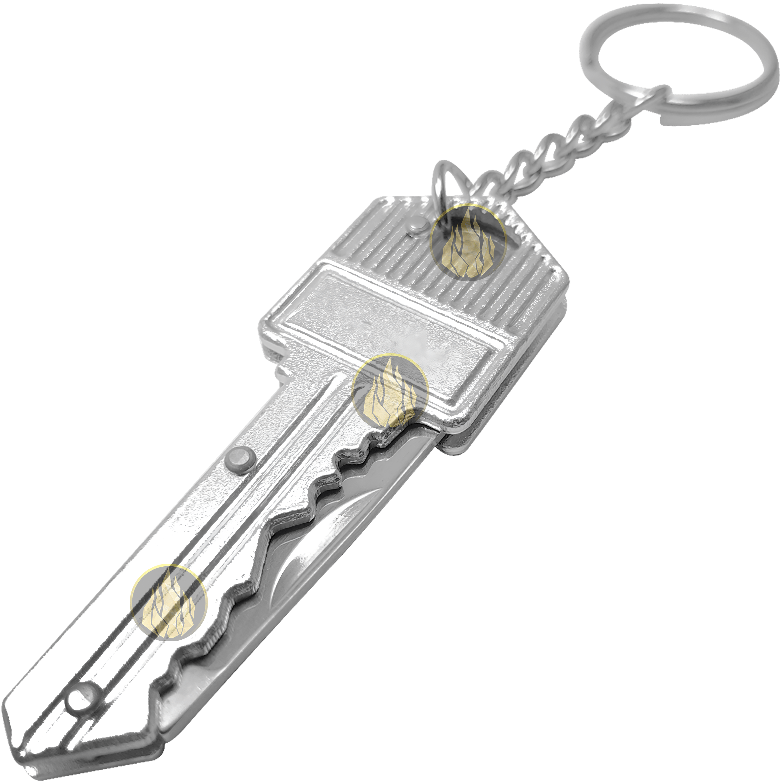 Navaja Llave Oculta marca Lion Tools modelo 9599, mini daga táctica de acero inoxidable 420 con hoja afilada de 5 cm y diseño tipo llave con llavero incluido.