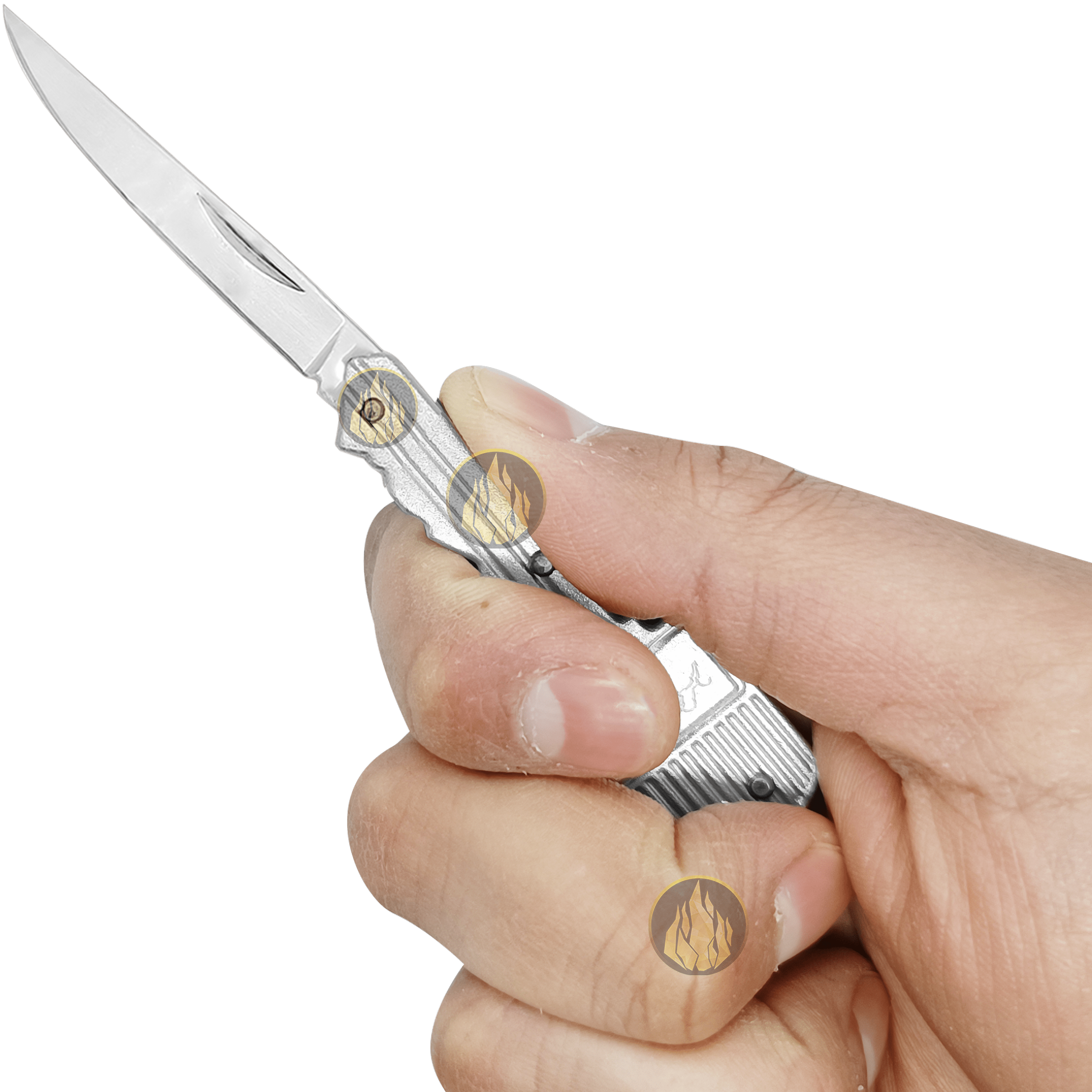 Navaja Llave Oculta marca Lion Tools modelo 9599, mini daga táctica de acero inoxidable 420 con hoja afilada de 5 cm y diseño tipo llave con llavero incluido.