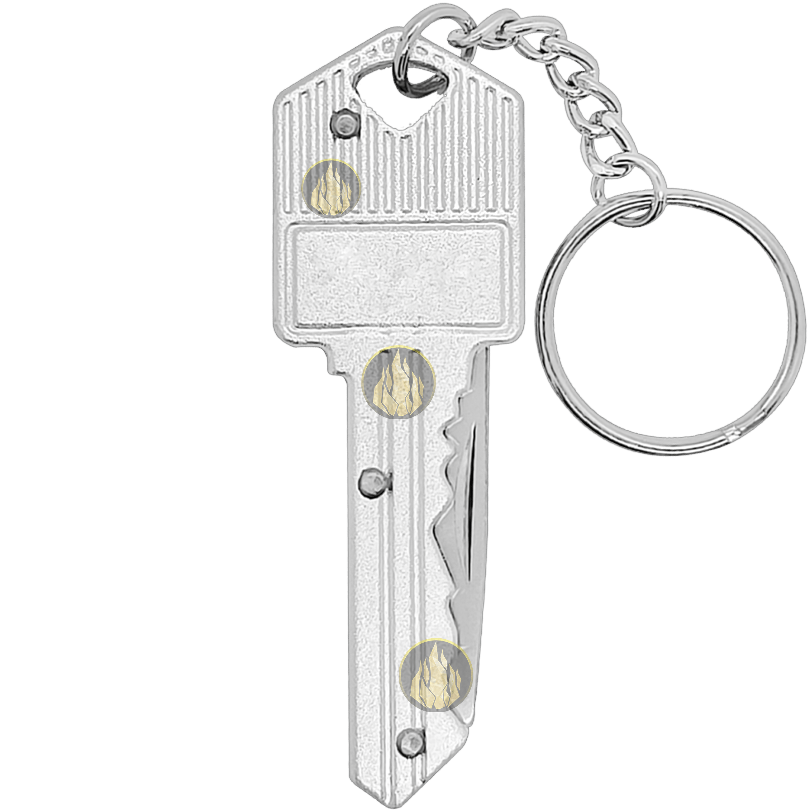 Navaja Llave Oculta marca Lion Tools modelo 9599, mini daga táctica de acero inoxidable 420 con hoja afilada de 5 cm y diseño tipo llave con llavero incluido.