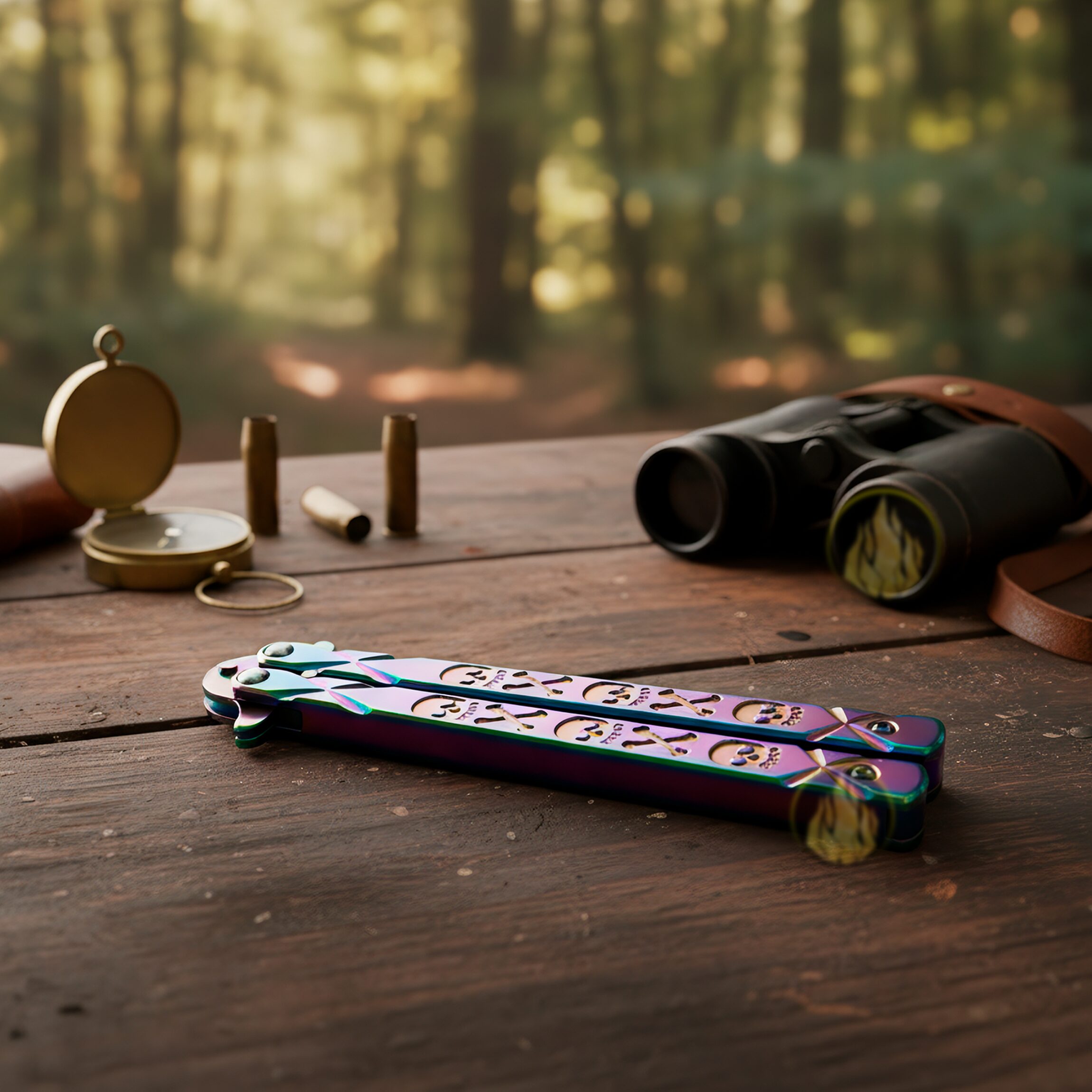 Navaja Mariposa Acero Afilada Tornasol Lion Tools con hoja de acero inoxidable 420 y seguro anti cierre. 9575