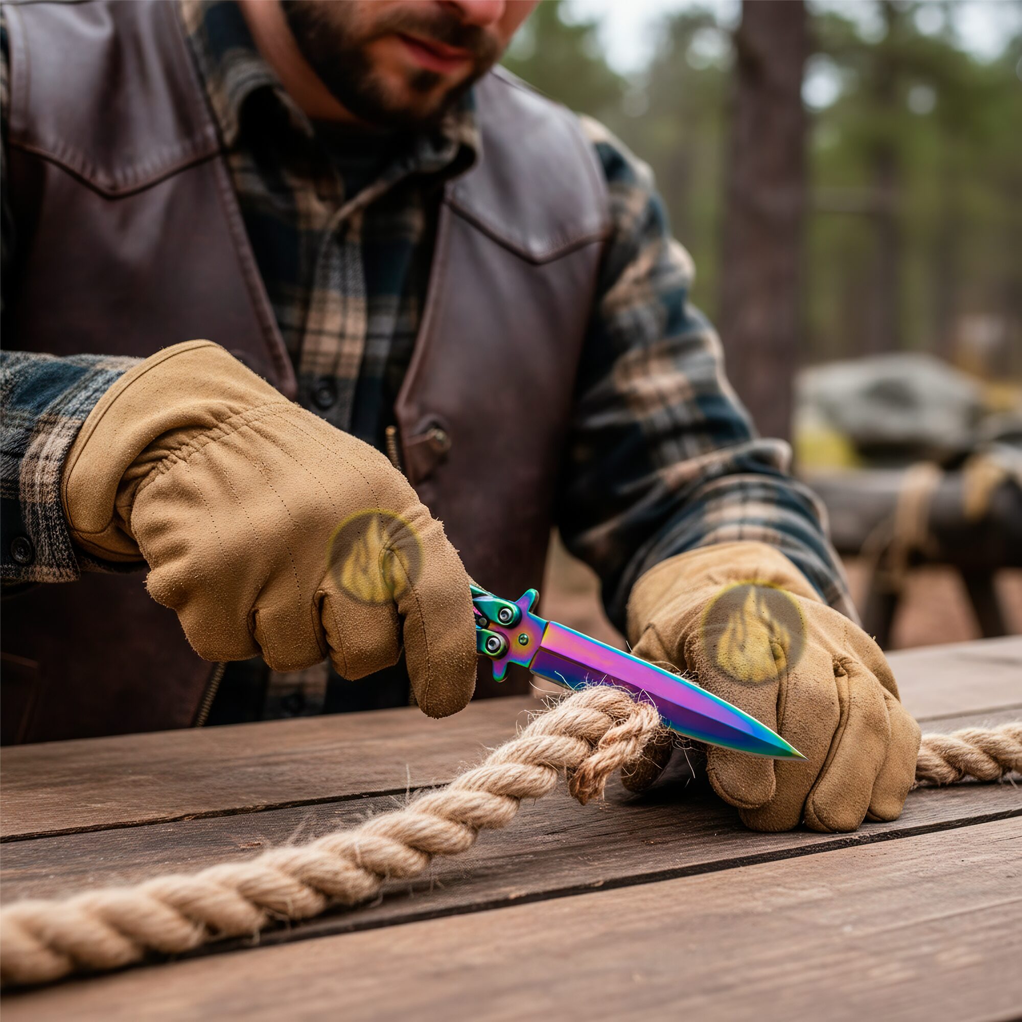Navaja Mariposa Acero Afilada Tornasol Lion Tools con hoja de acero inoxidable 420 y seguro anti cierre. 9575