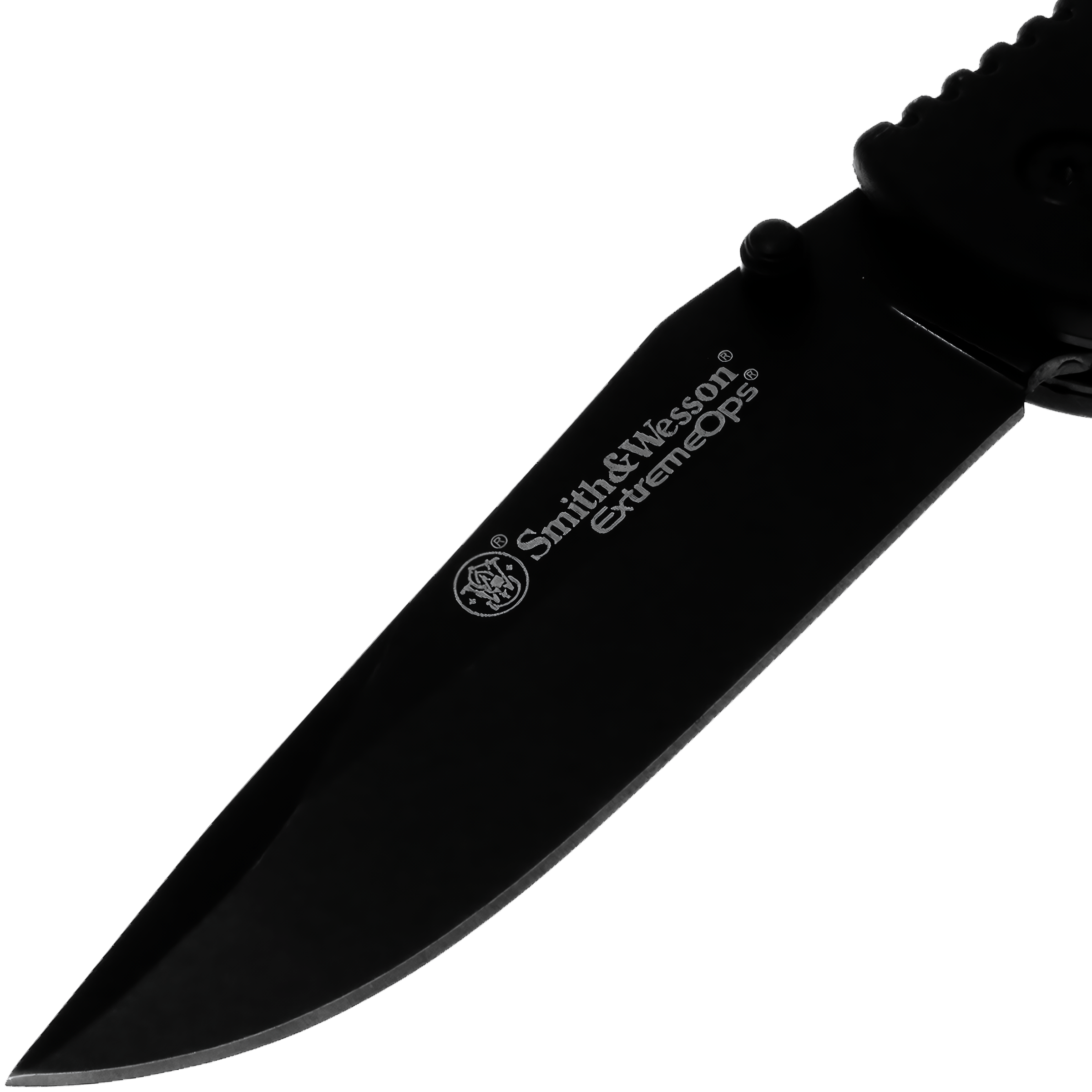 Navaja Smith & Wesson Extreme Ops Linerlock SWA25 de acero inoxidable 7Cr17MoV alto carbono, hoja Drop Point, diseño táctico resistente para uso diario.